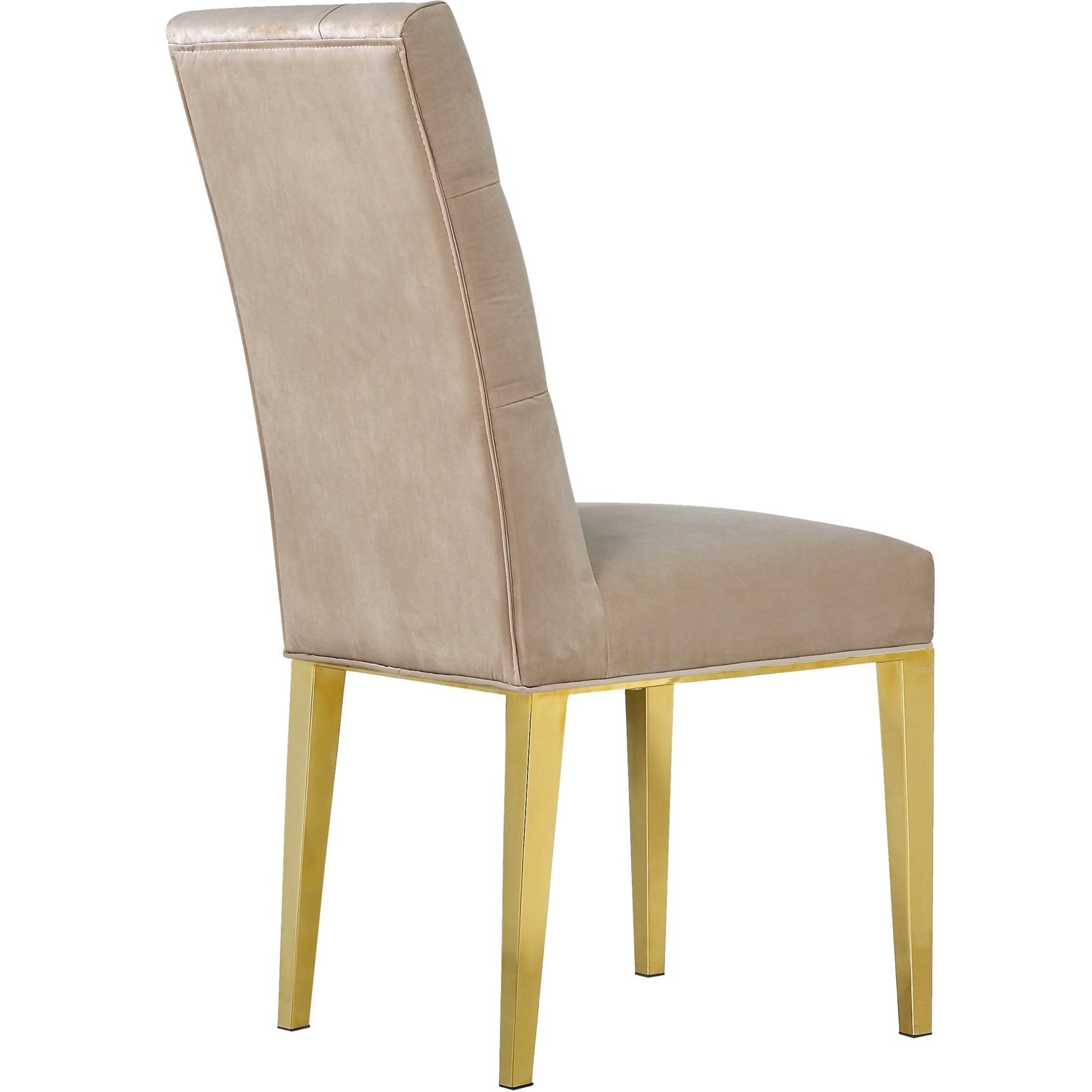 Meridian Furniture Capri Beige Velvet Dining Chair-Minimal & Modern