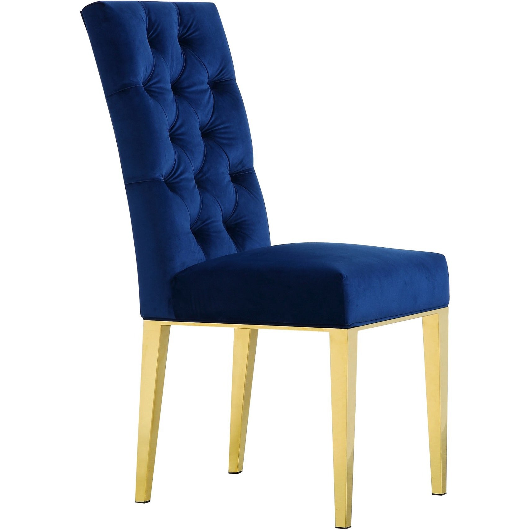 Meridian Furniture Capri Navy Velvet Dining Chair-Minimal & Modern