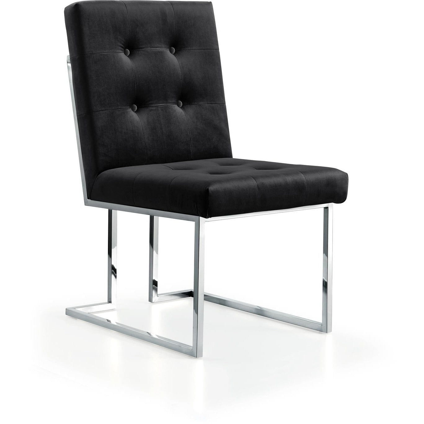 Meridian Furniture Alexis Black Velvet Dining Chair-Minimal & Modern