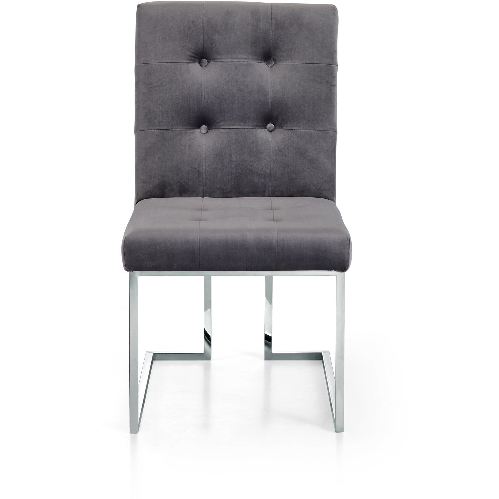 Meridian Furniture Alexis Grey Velvet Dining Chair-Minimal & Modern