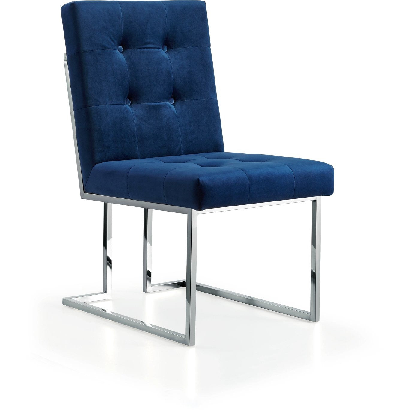 Meridian Furniture Alexis Navy Velvet Dining Chair-Minimal & Modern