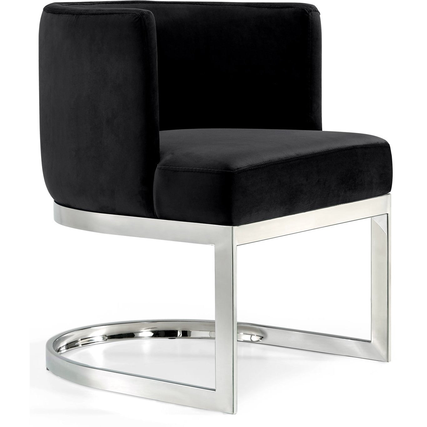 Meridian Furniture Gianna Black Velvet Dining Chair-Minimal & Modern