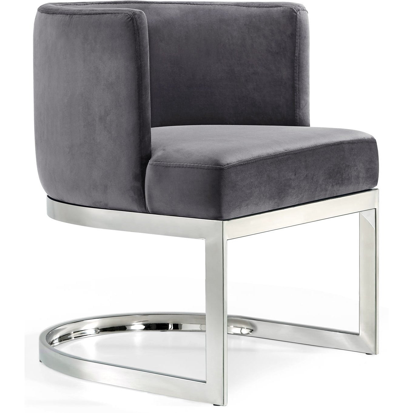 Meridian Furniture Gianna Grey Velvet Dining Chair-Minimal & Modern