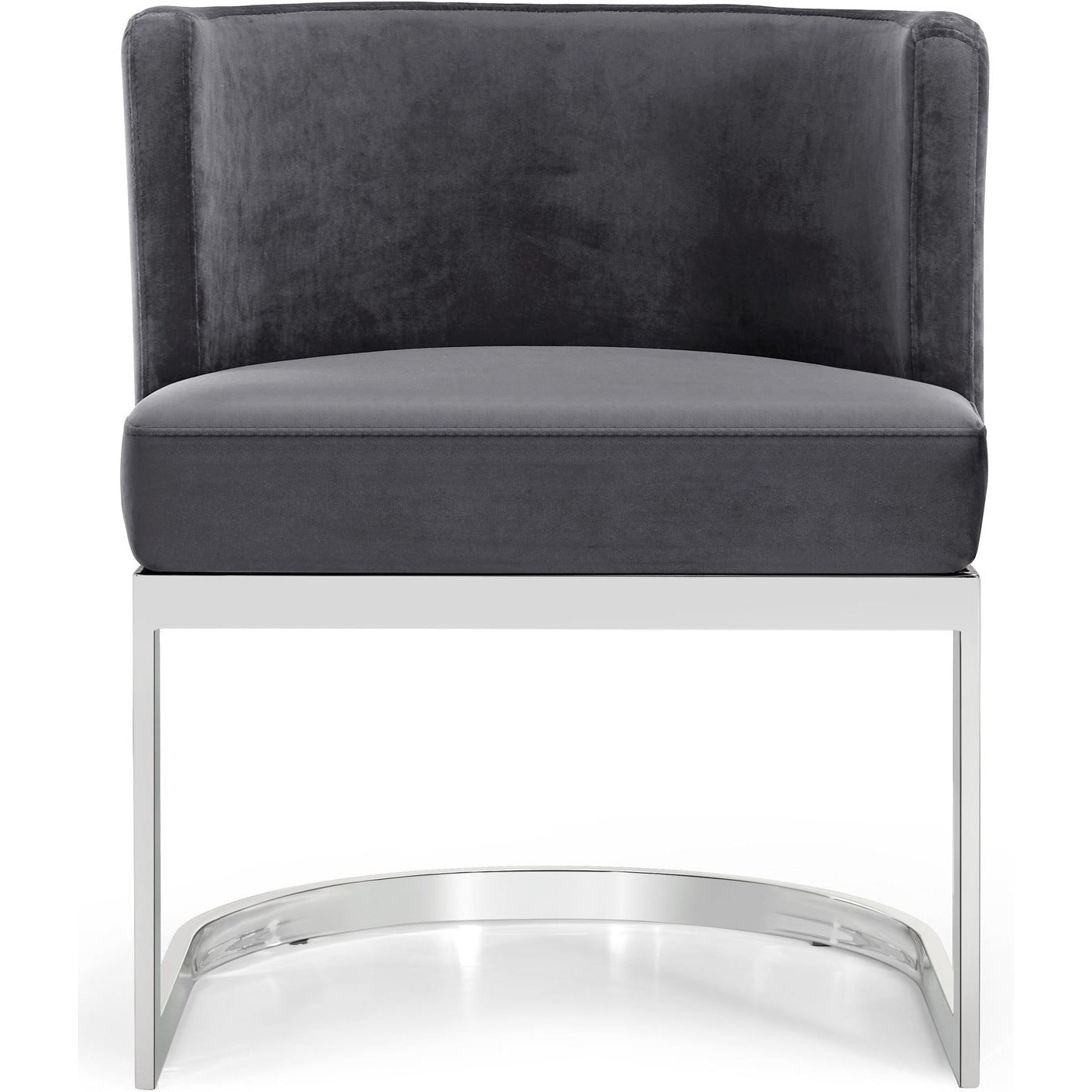 Meridian Furniture Gianna Grey Velvet Dining Chair-Minimal & Modern