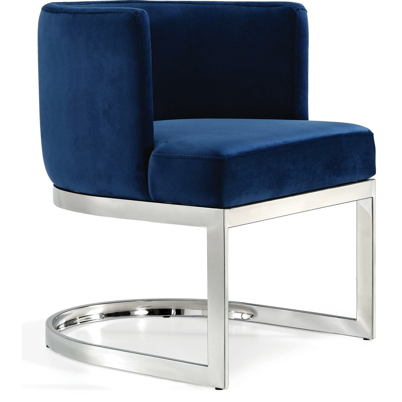 Meridian Furniture Gianna Navy Velvet Dining Chair-Minimal & Modern