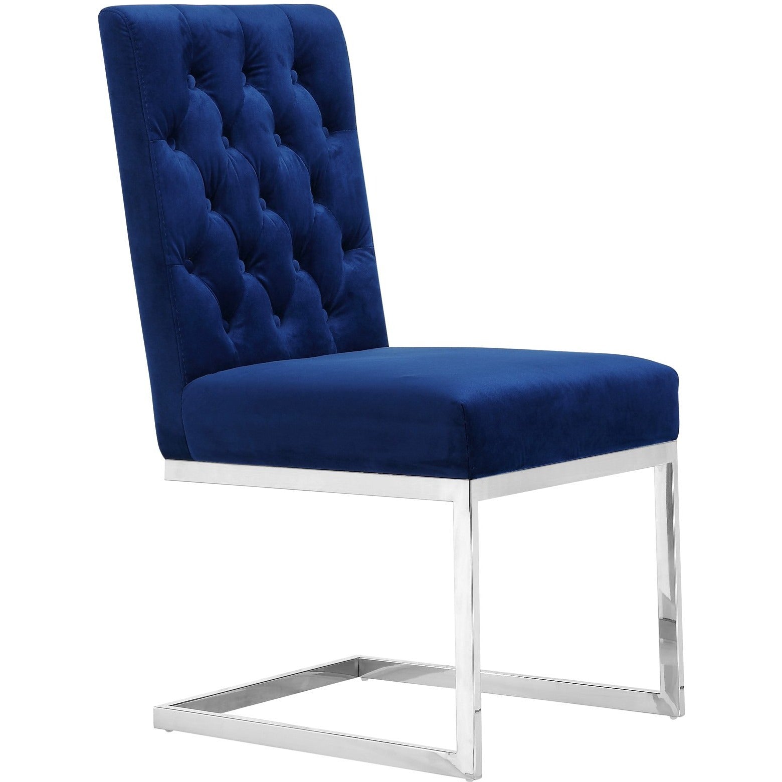 Meridian Furniture Carlton Navy Velvet Dining Chair-Minimal & Modern