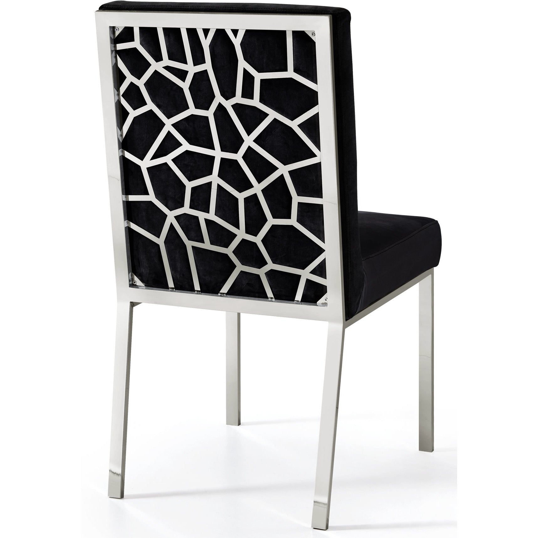 Meridian Furniture Opal Black Velvet Dining Chair-Minimal & Modern