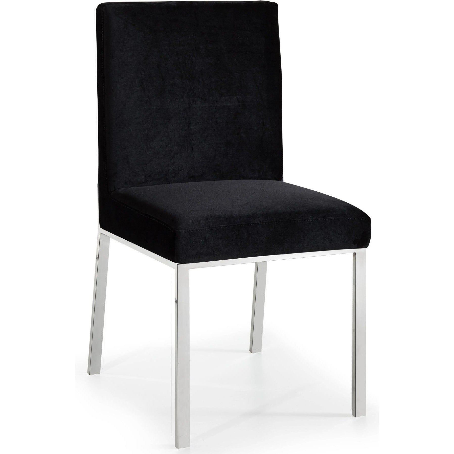 Meridian Furniture Opal Black Velvet Dining Chair-Minimal & Modern