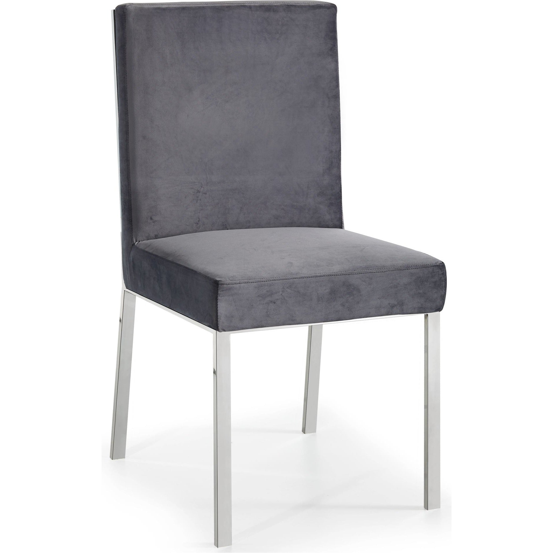 Meridian Furniture Opal Grey Velvet Dining Chair-Minimal & Modern