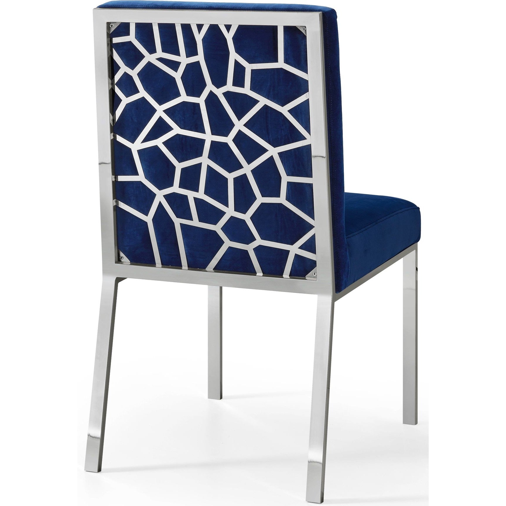 Meridian Furniture Opal Navy Velvet Dining Chair-Minimal & Modern