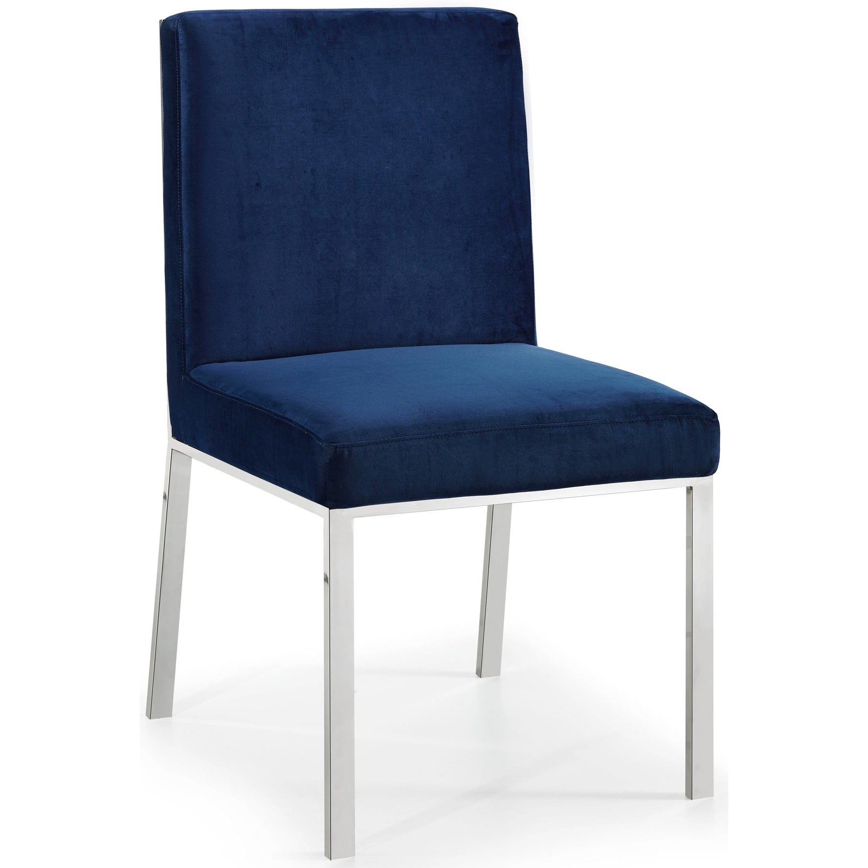 Meridian Furniture Opal Navy Velvet Dining Chair-Minimal & Modern