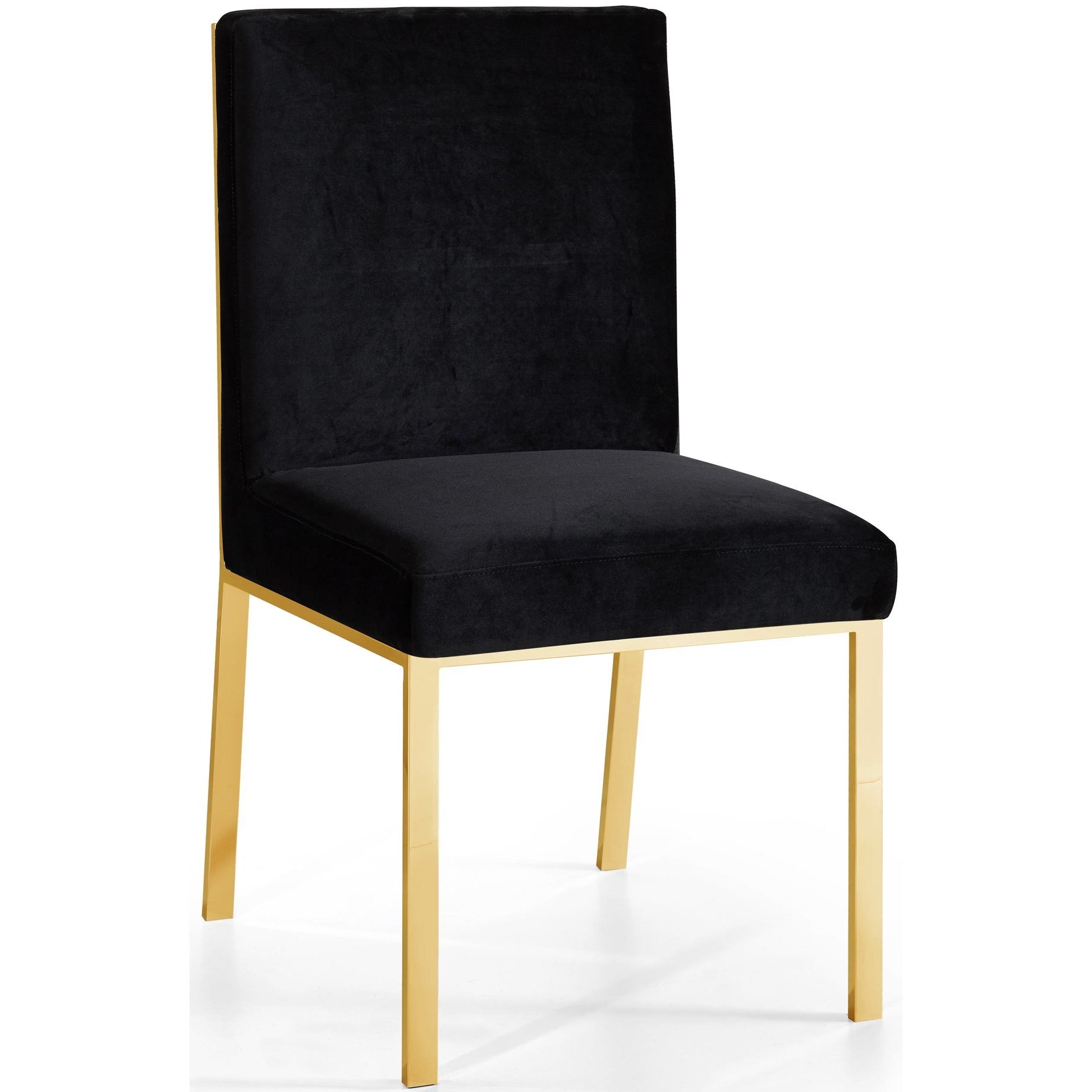 Meridian Furniture Opal Black Velvet Dining Chair-Minimal & Modern