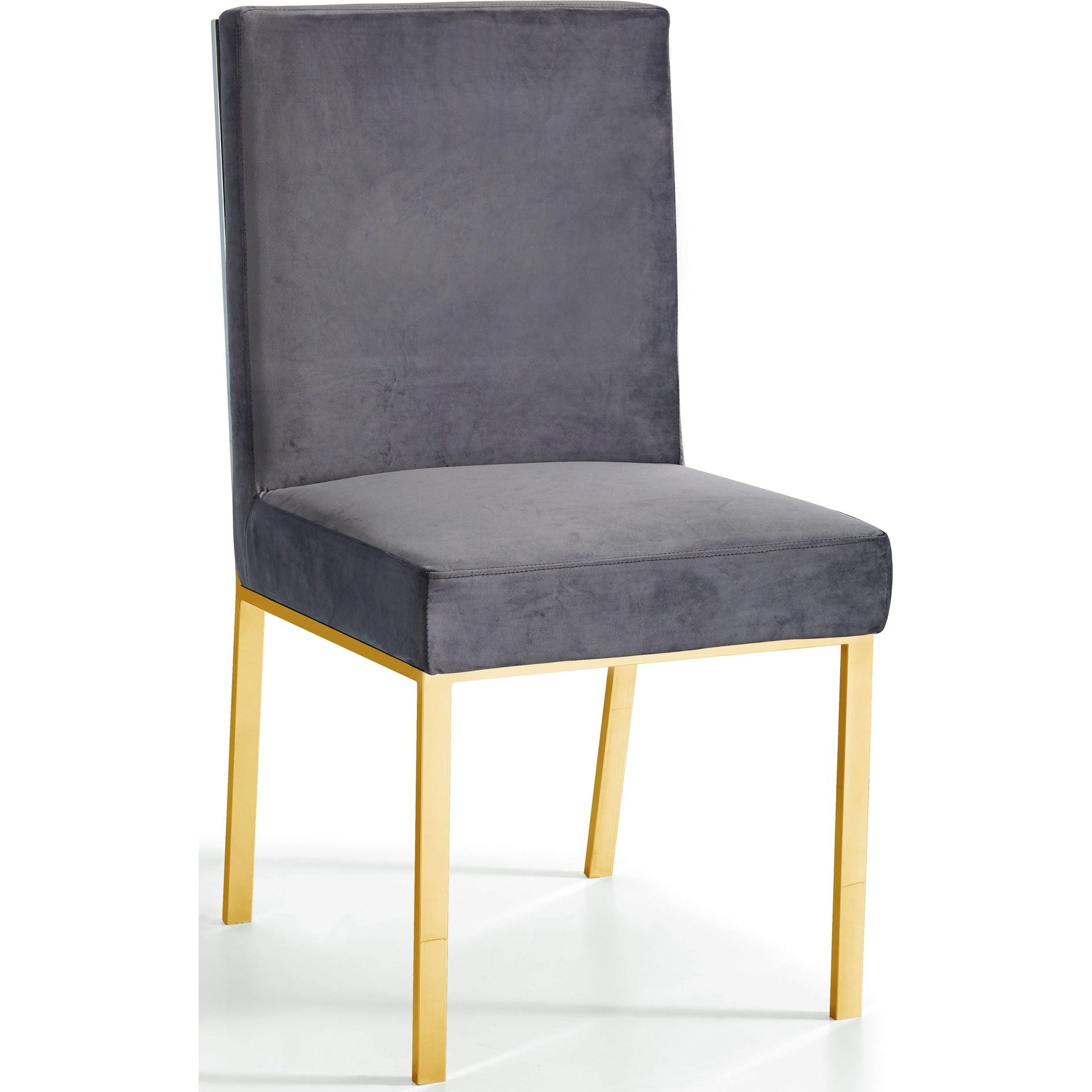 Meridian Furniture Opal Grey Velvet Dining Chair-Minimal & Modern