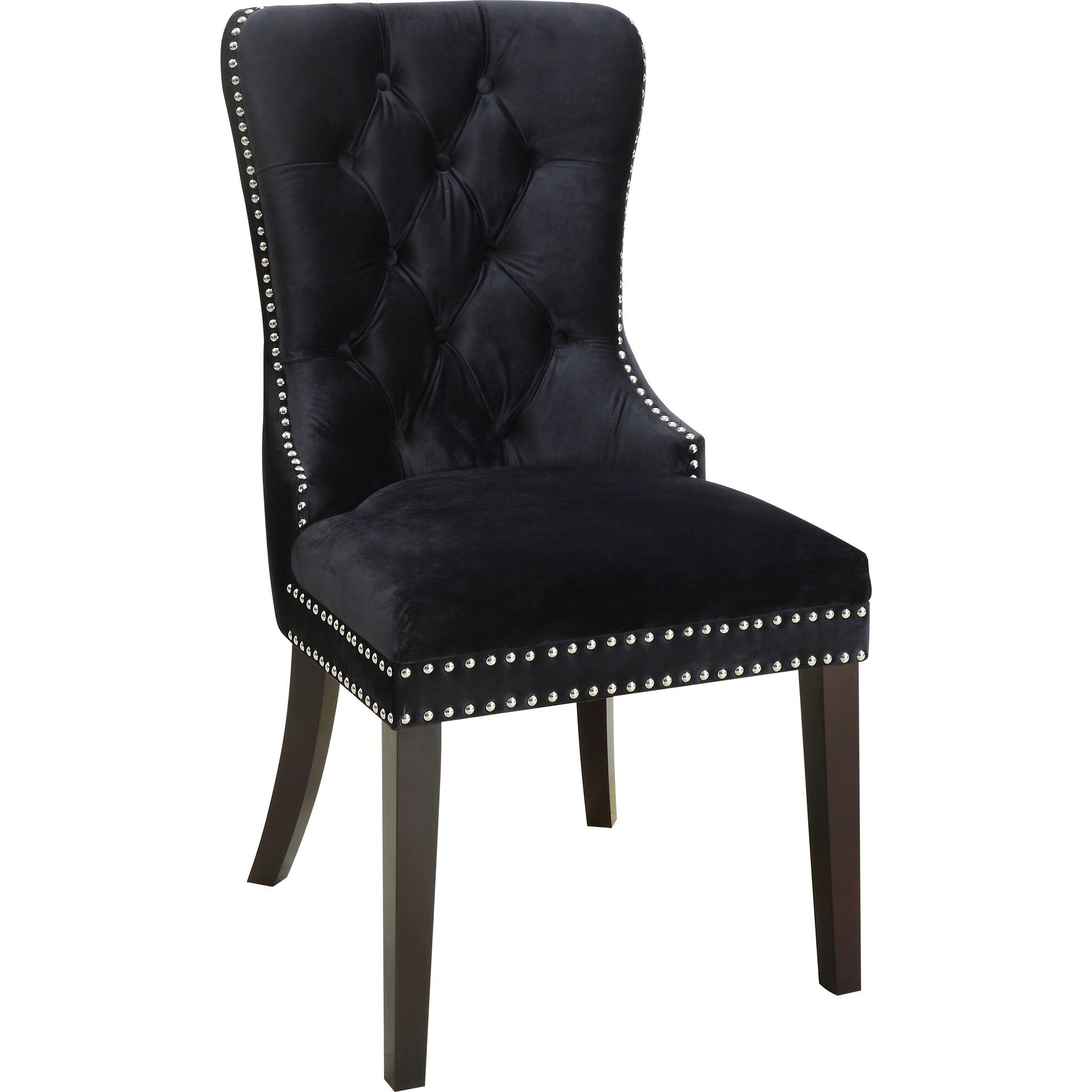 Meridian Furniture Nikki Black Velvet Dining Chair-Minimal & Modern