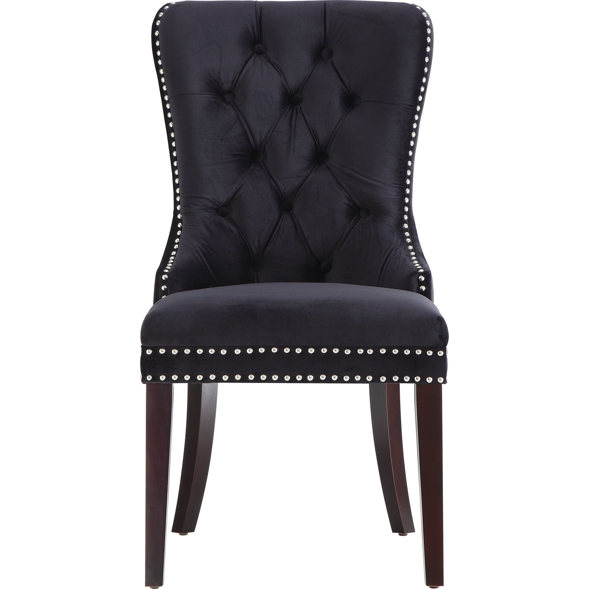 Meridian Furniture Nikki Black Velvet Dining Chair-Minimal & Modern