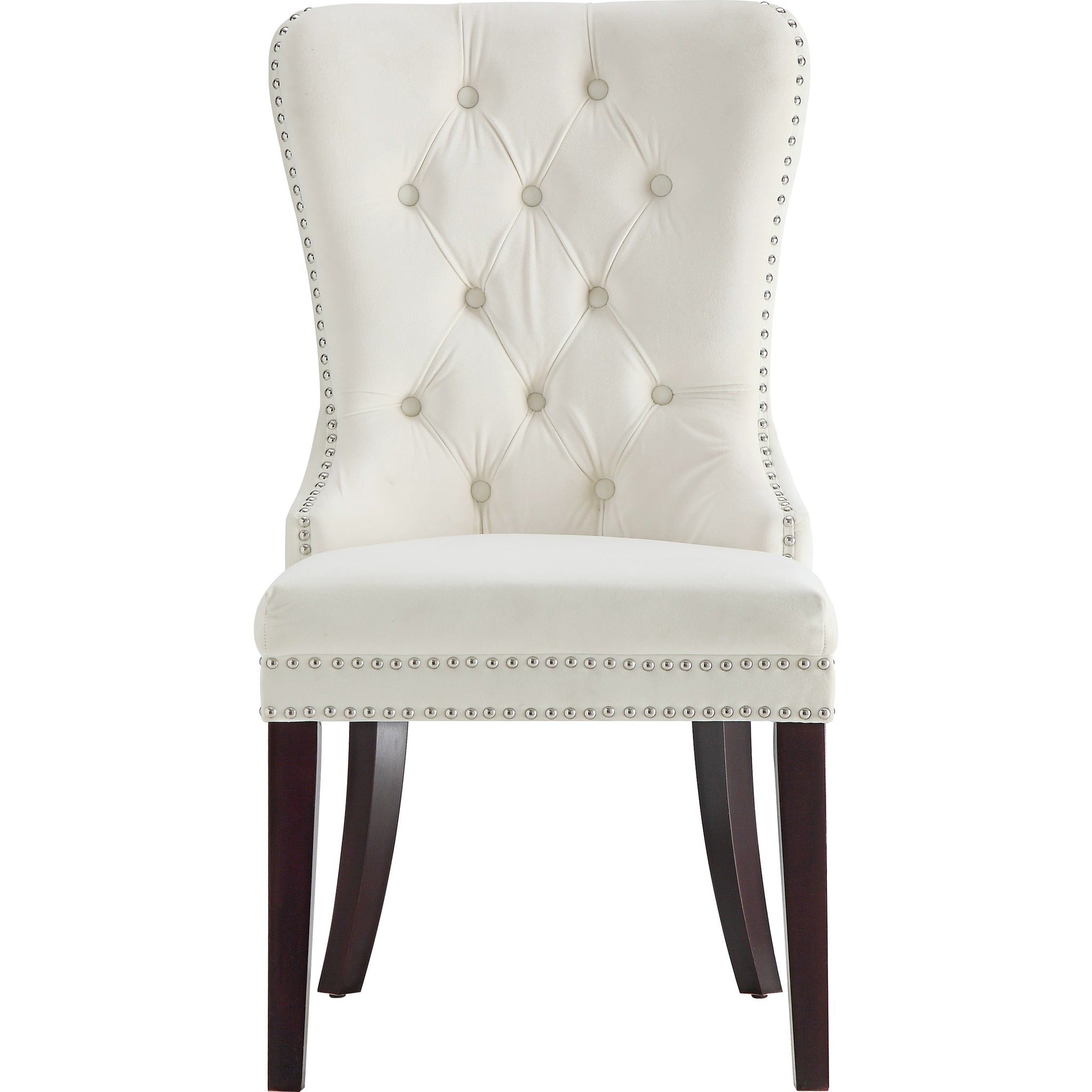 Meridian Furniture Nikki Cream Velvet Dining Chair-Minimal & Modern