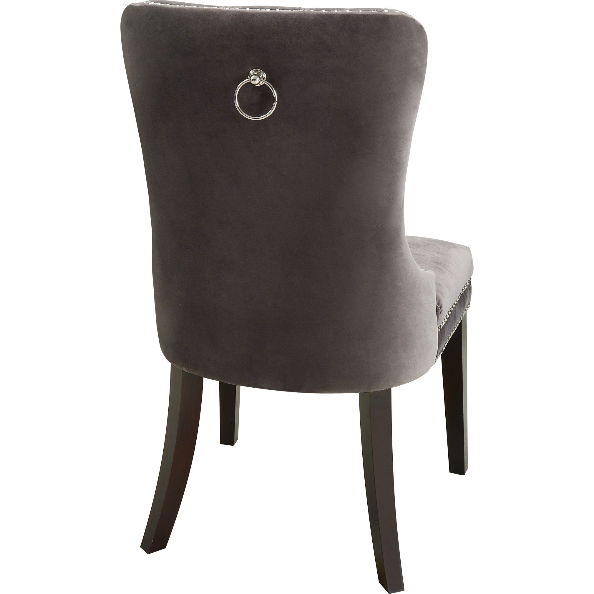 Meridian Furniture Nikki Grey Velvet Dining Chair-Minimal & Modern