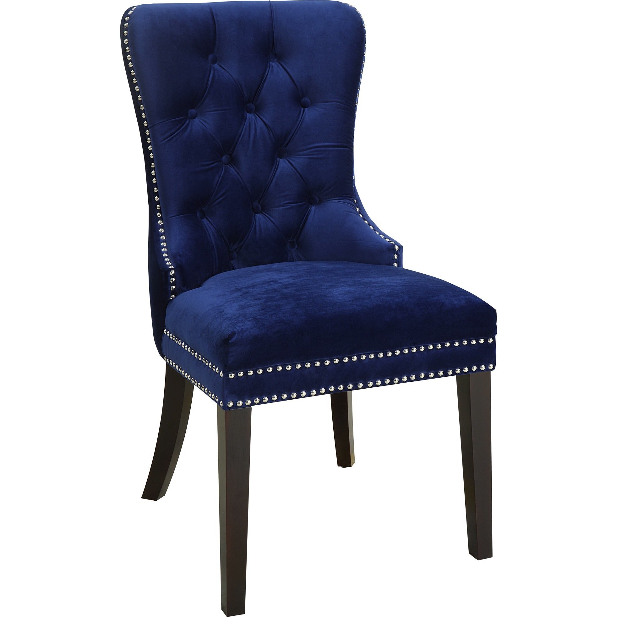 Meridian Furniture Nikki Navy Velvet Dining Chair-Minimal & Modern