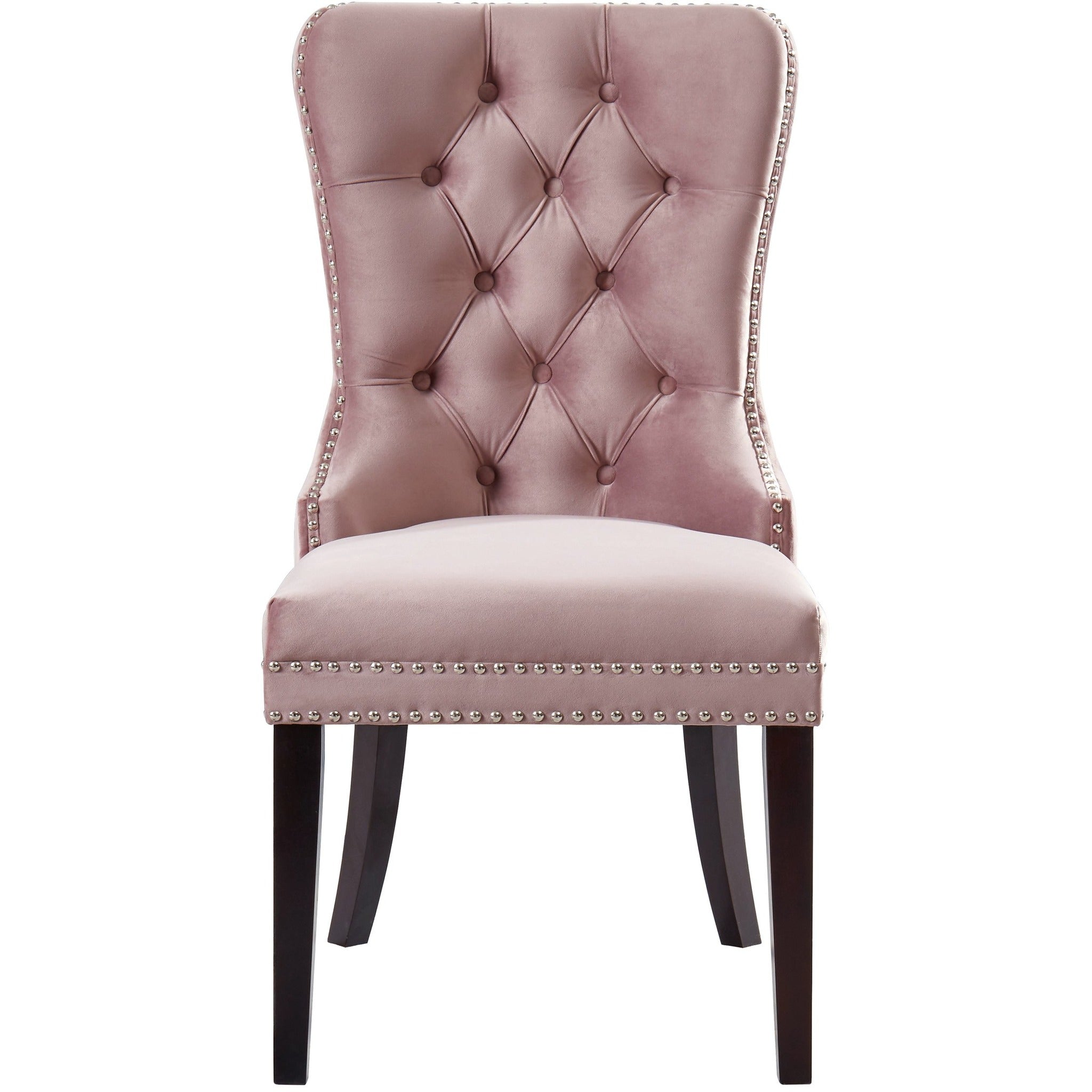 Meridian Furniture Nikki Pink Velvet Dining Chair-Minimal & Modern