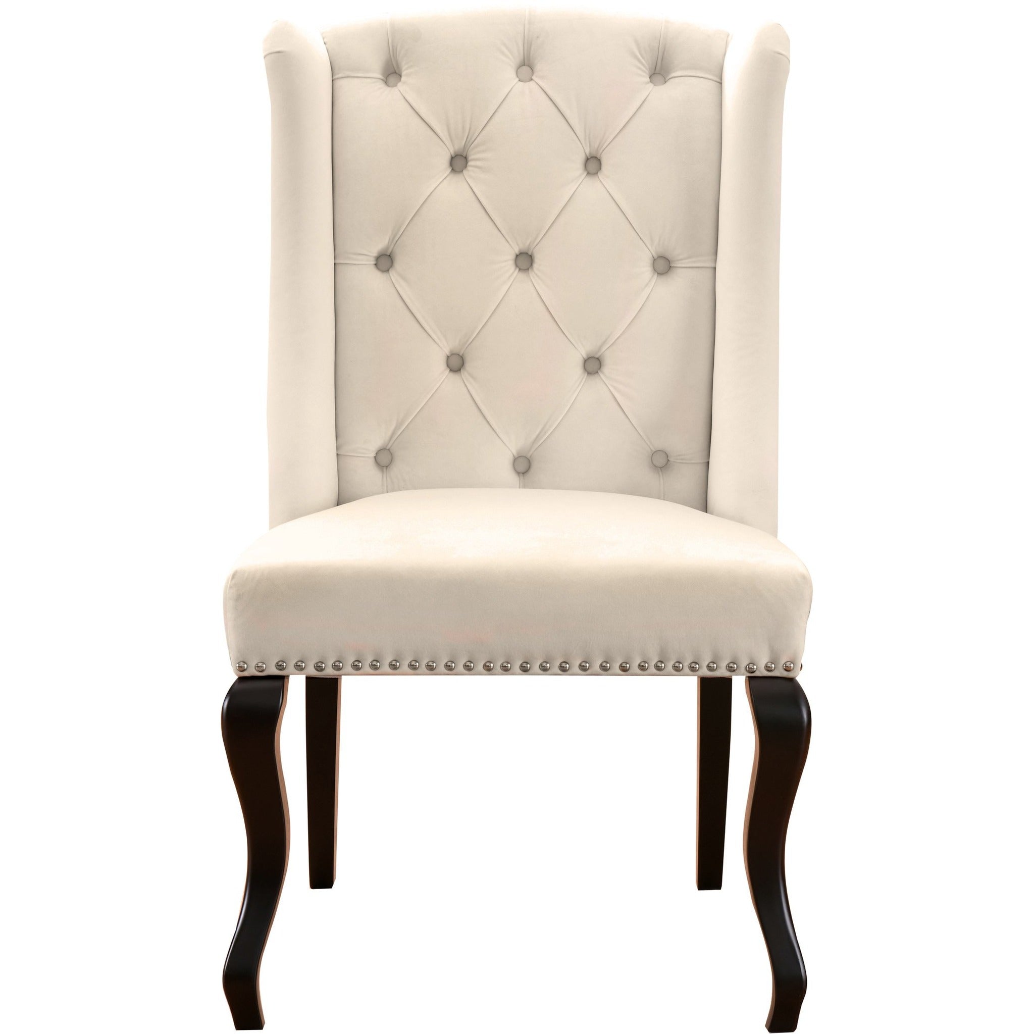 Meridian Furniture Suri Cream Velvet Dining Chair-Minimal & Modern