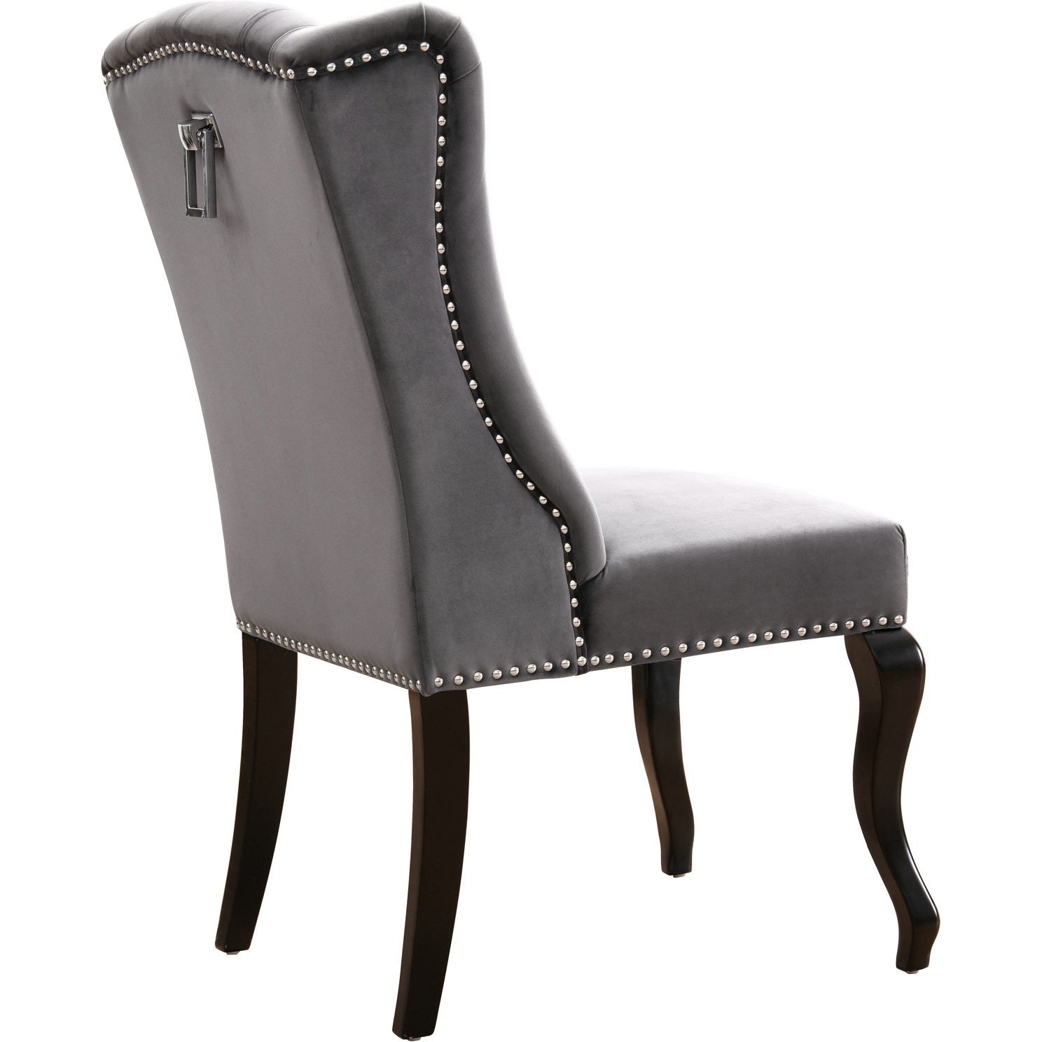 Meridian Furniture Suri Grey Velvet Dining Chair-Minimal & Modern