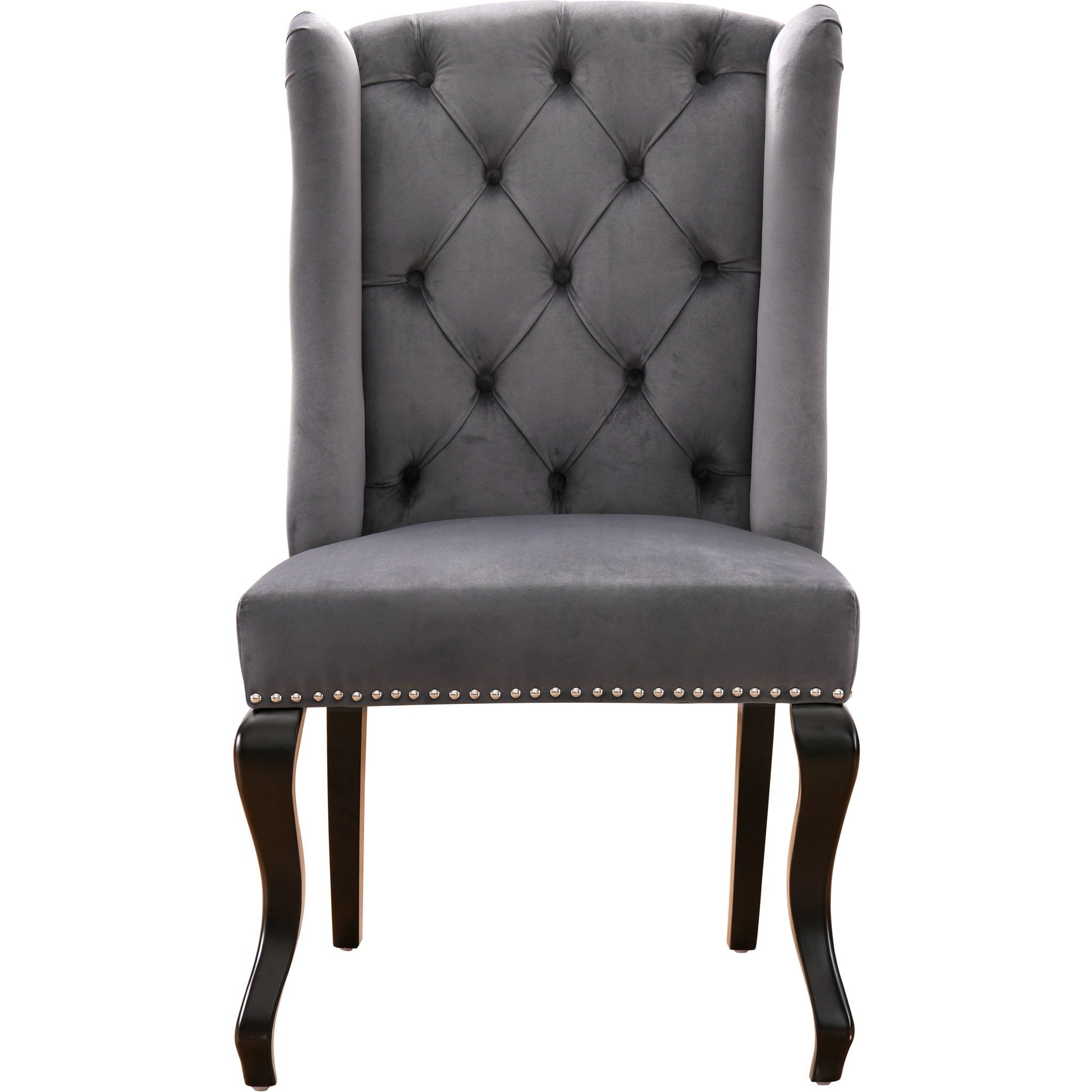 Meridian Furniture Suri Grey Velvet Dining Chair-Minimal & Modern