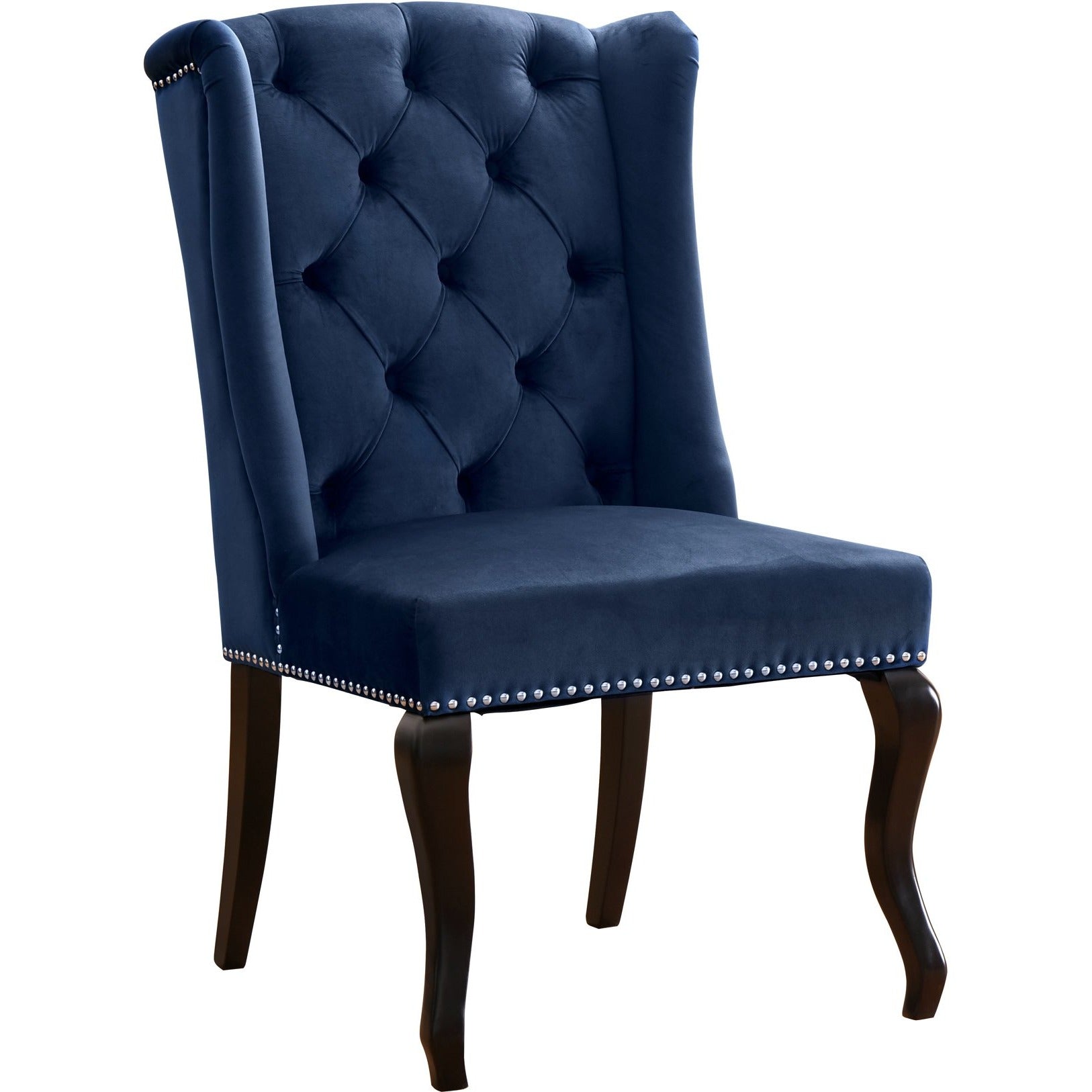 Meridian Furniture Suri Navy Velvet Dining Chair-Minimal & Modern