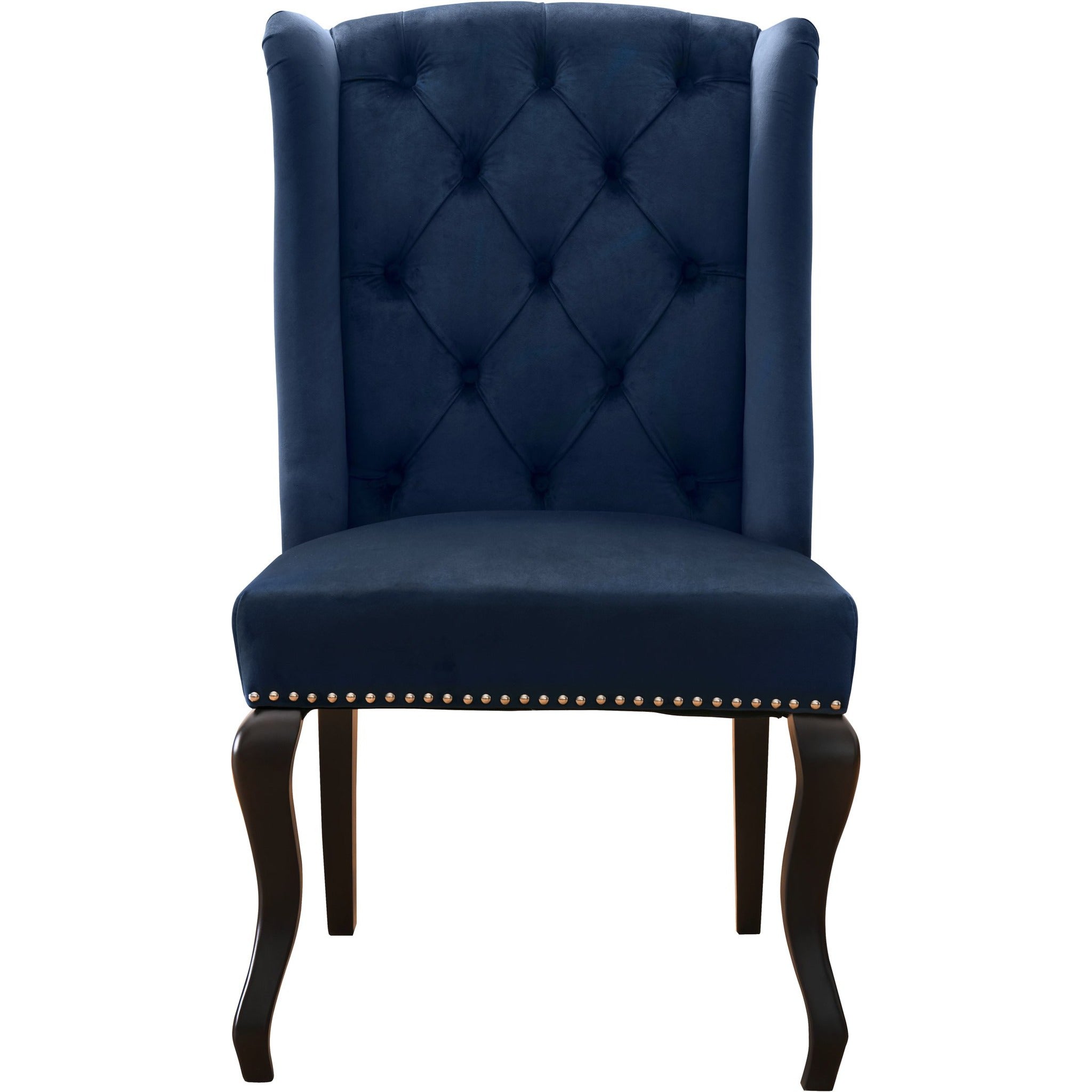 Meridian Furniture Suri Navy Velvet Dining Chair-Minimal & Modern