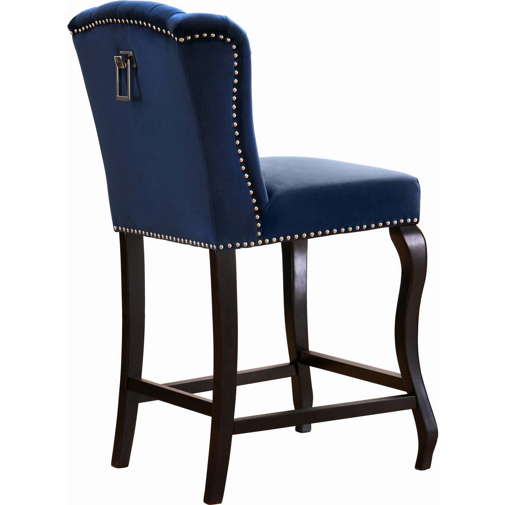 Meridian Furniture Suri Navy Velvet Stool-Minimal & Modern