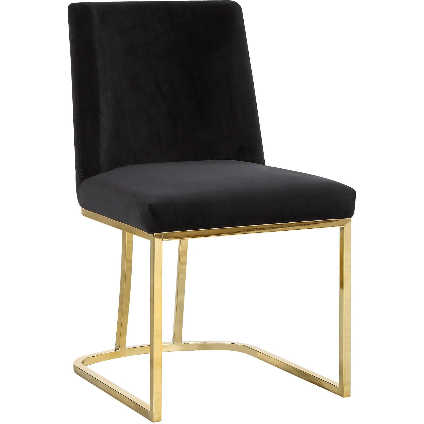 Meridian Furniture Heidi Black Velvet Dining Chair-Minimal & Modern