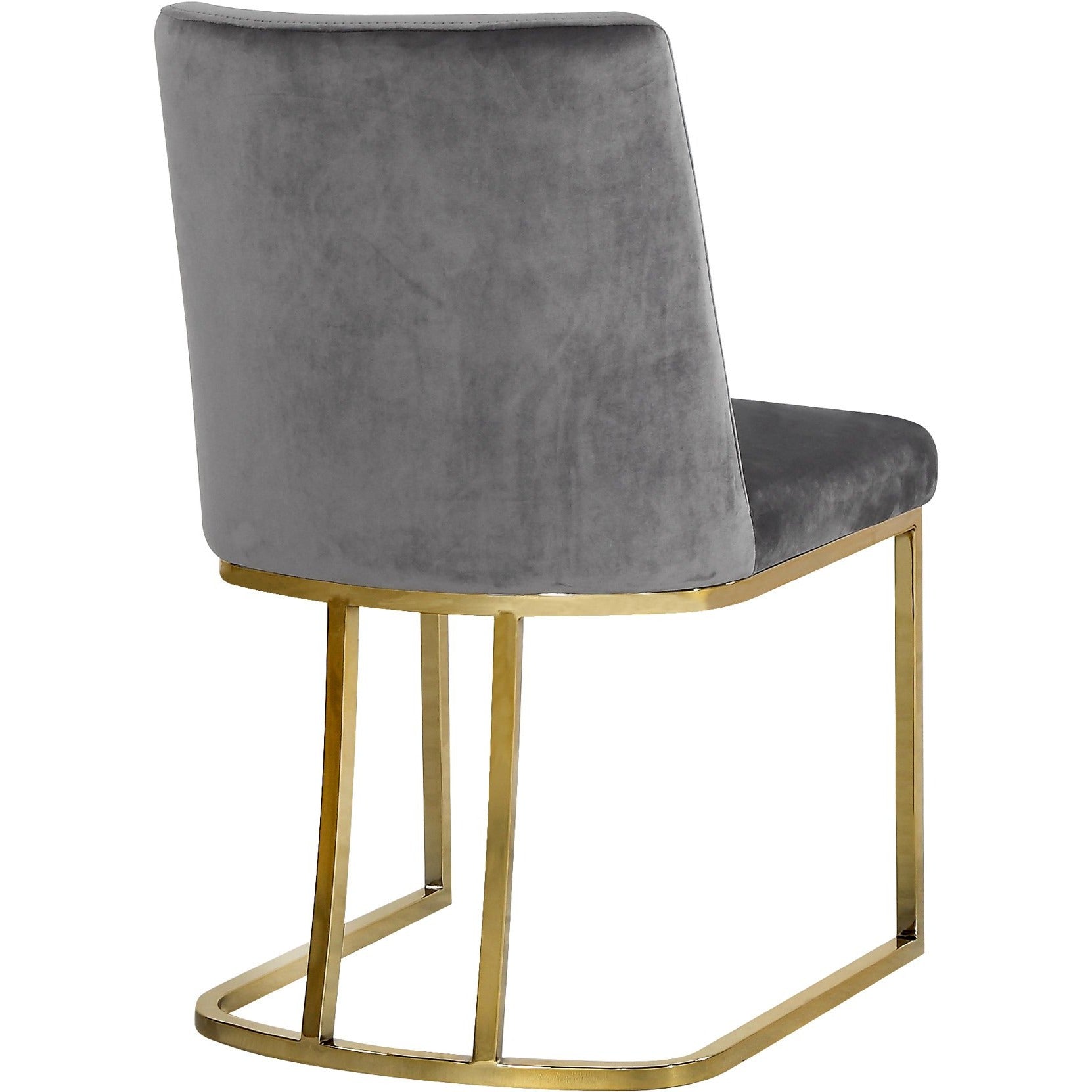 Meridian Furniture Heidi Grey Velvet Dining Chair-Minimal & Modern