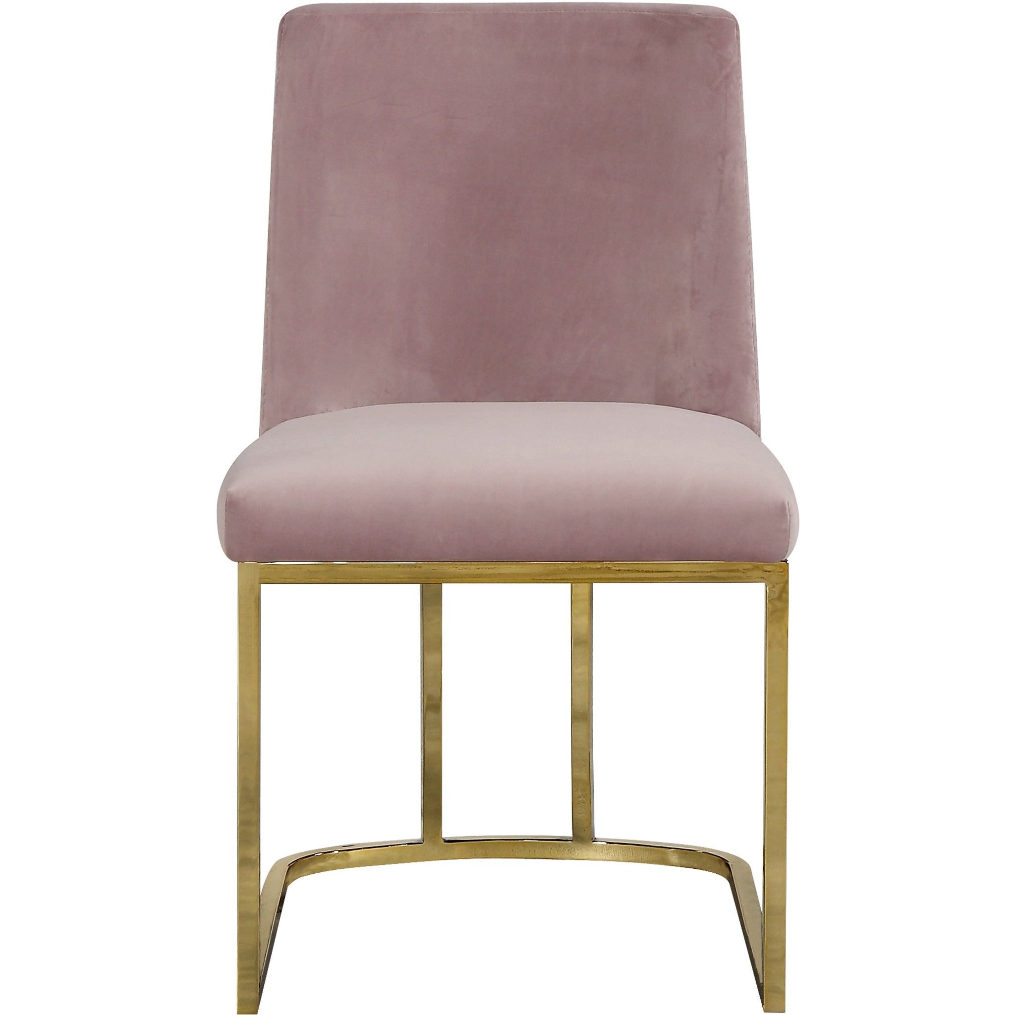 Meridian Furniture Heidi Pink Velvet Dining Chair-Minimal & Modern