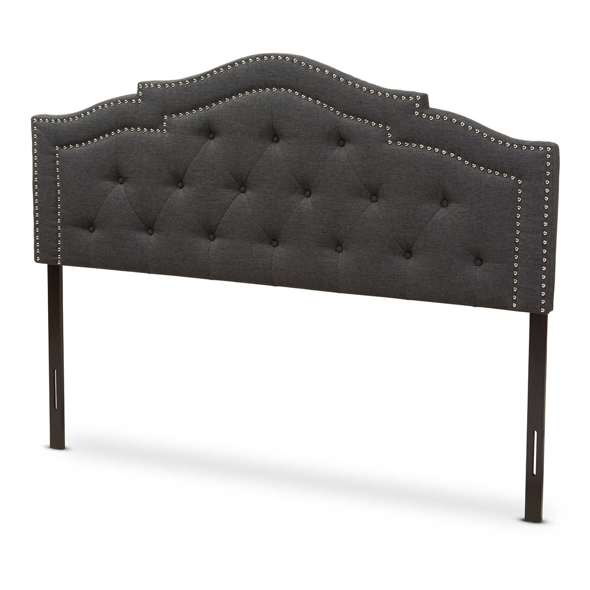 Baxton Studio Edith Modern and Contemporary Dark Grey Fabric King Size Headboard Baxton Studio-Headboards-Minimal And Modern - 1