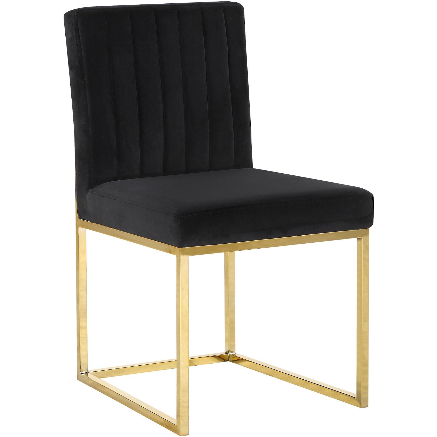 Meridian Furniture Giselle Black Velvet Dining Chair-Minimal & Modern