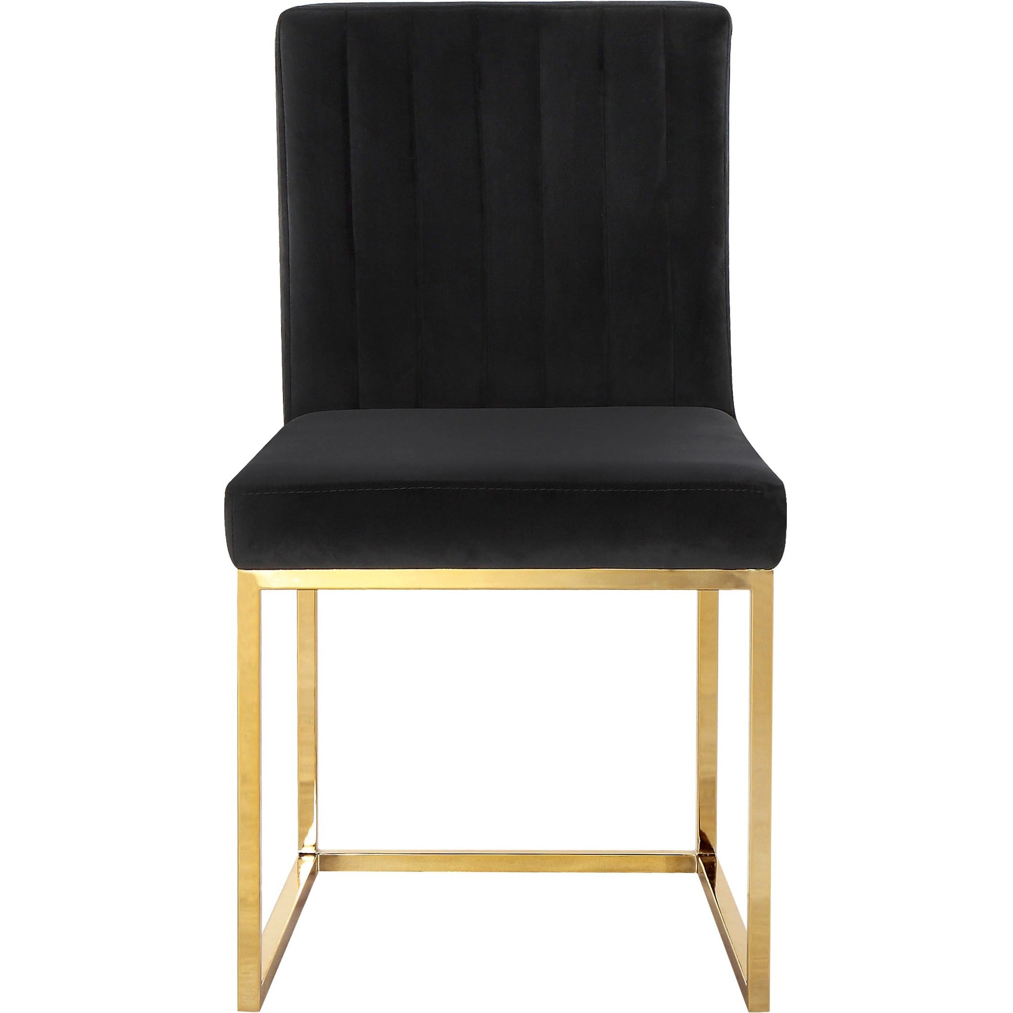 Meridian Furniture Giselle Black Velvet Dining Chair-Minimal & Modern