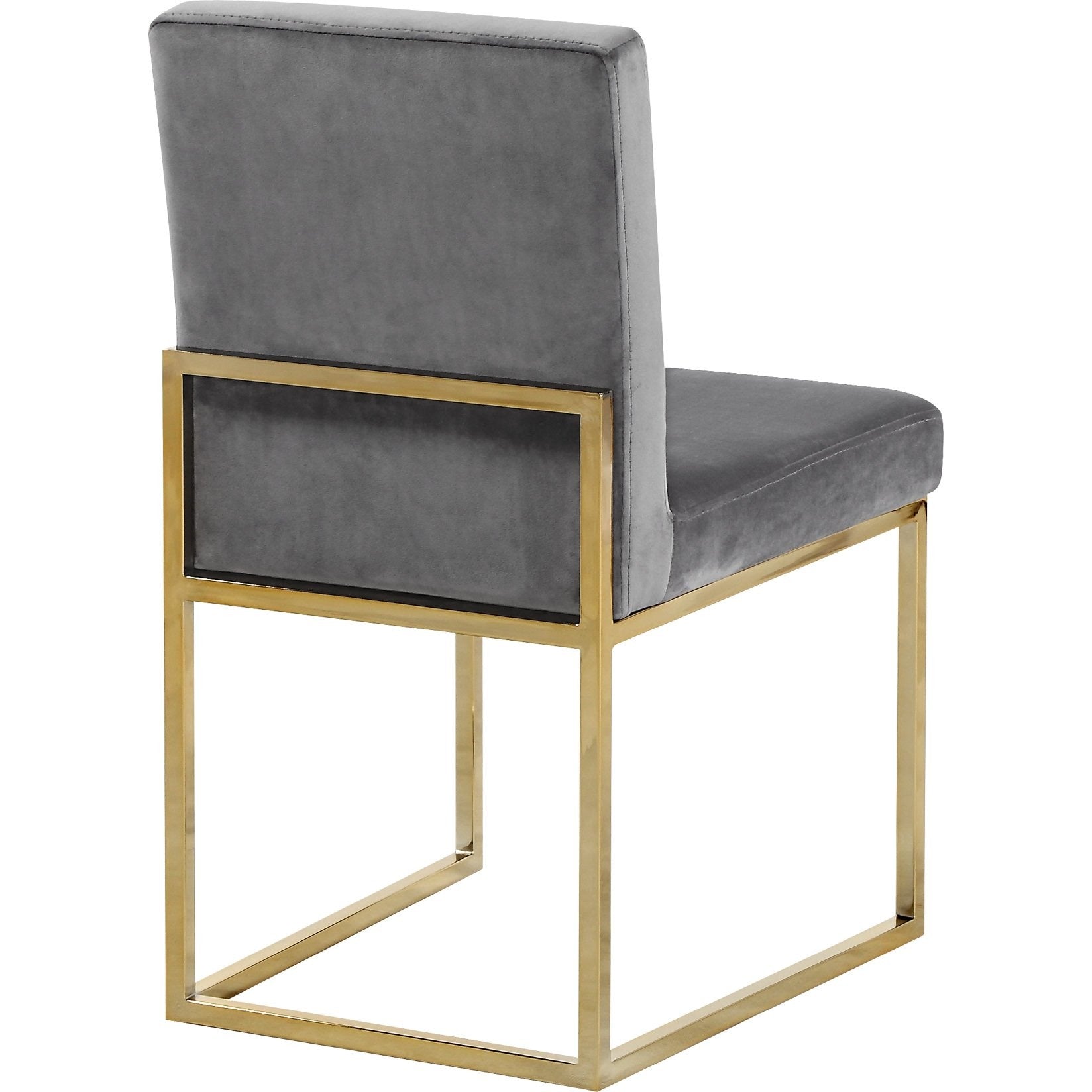 Meridian Furniture Giselle Grey Velvet Dining Chair-Minimal & Modern