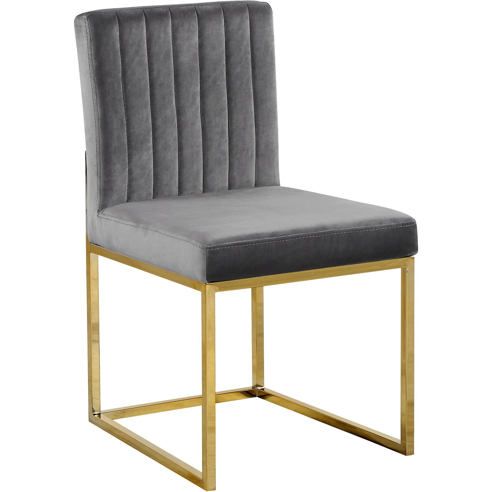 Meridian Furniture Giselle Grey Velvet Dining Chair-Minimal & Modern