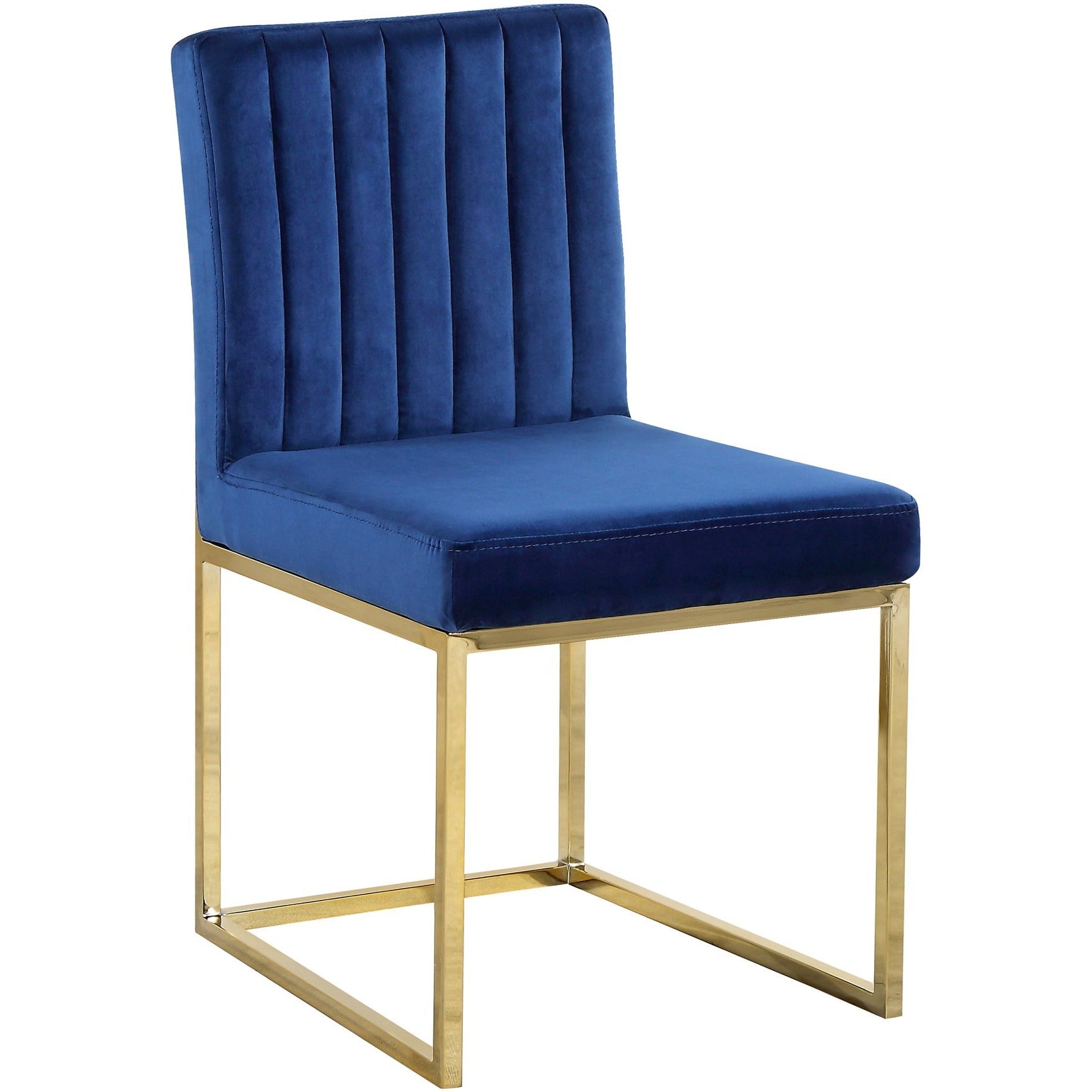 Meridian Furniture Giselle Navy Velvet Dining Chair-Minimal & Modern