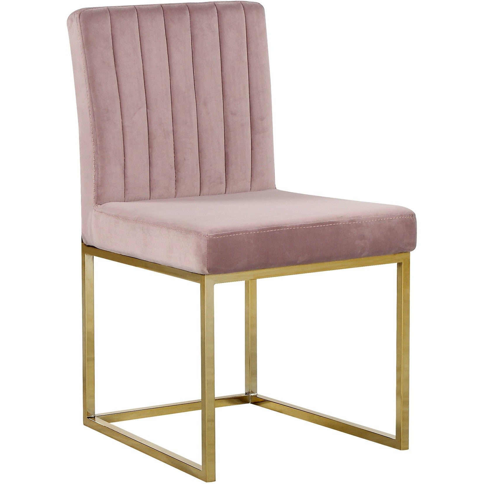 Meridian Furniture Giselle Pink Velvet Dining Chair-Minimal & Modern