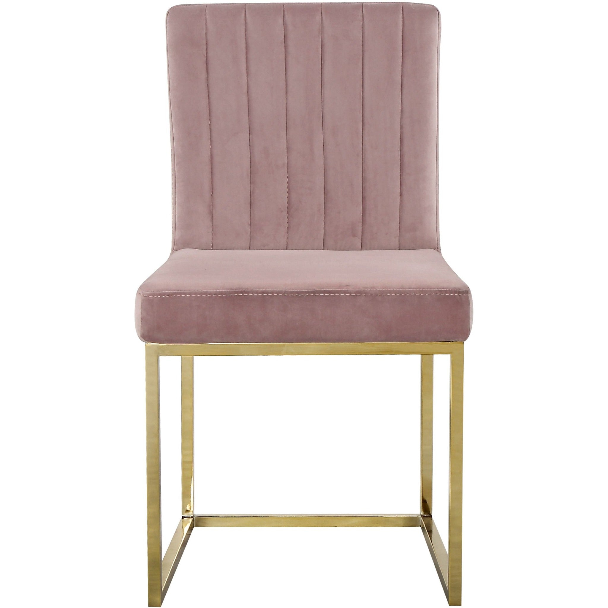 Meridian Furniture Giselle Pink Velvet Dining Chair-Minimal & Modern