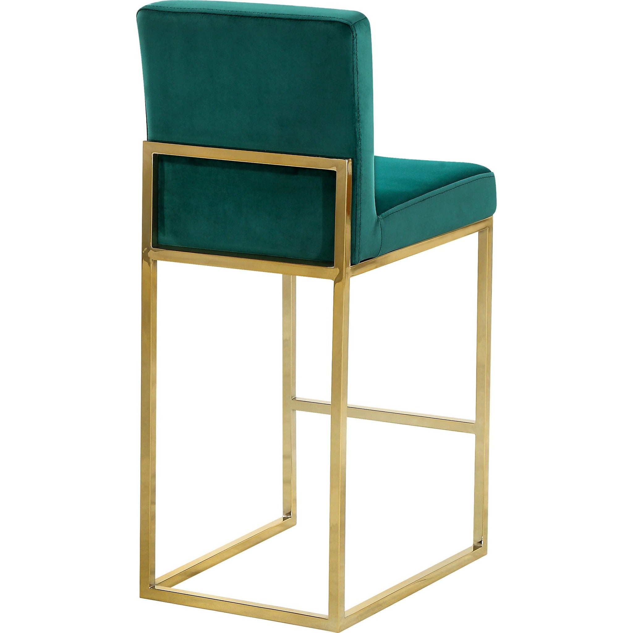 Meridian Furniture Giselle Green Velvet Stool-Minimal & Modern