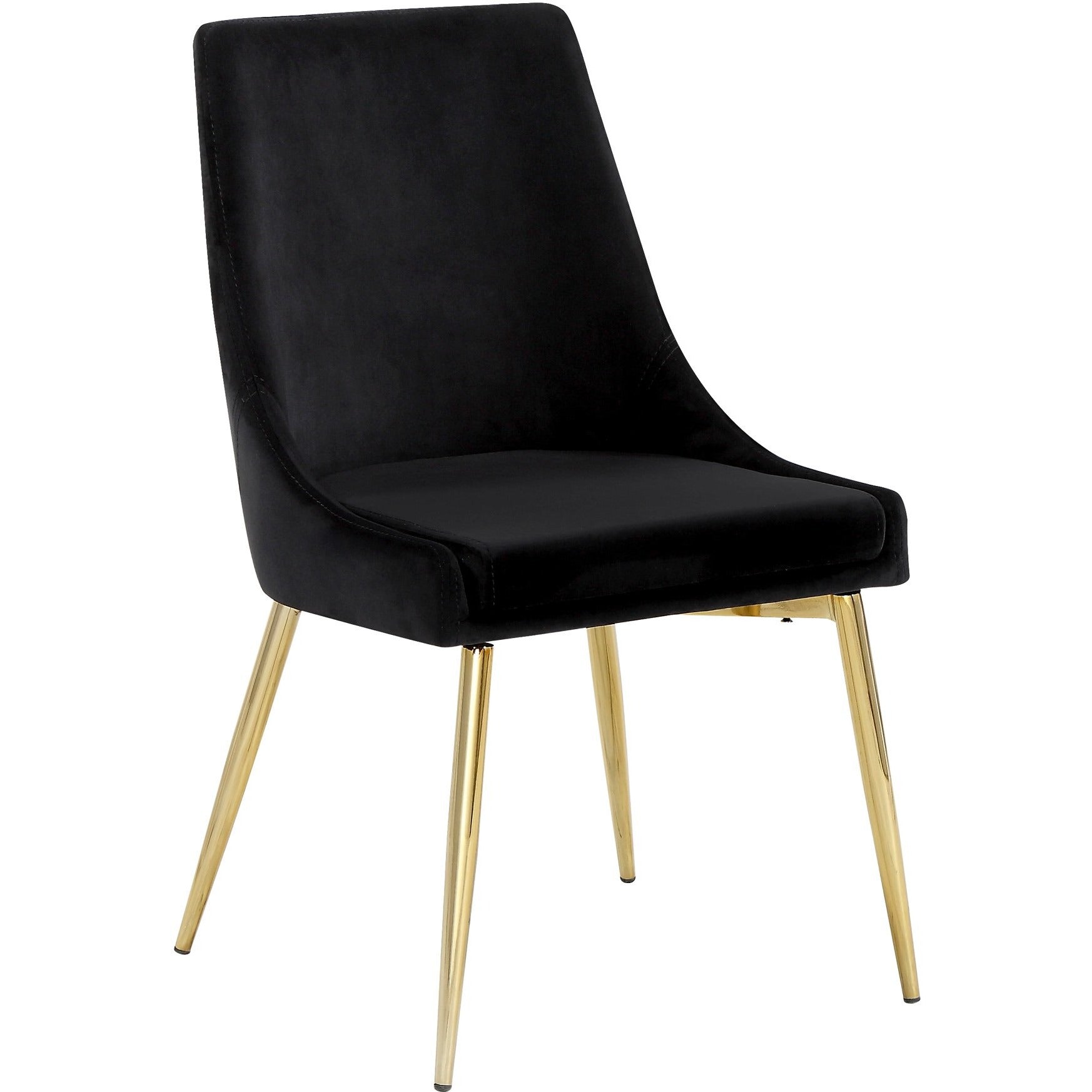 Meridian Furniture Karina Black Velvet Dining Chair-Minimal & Modern