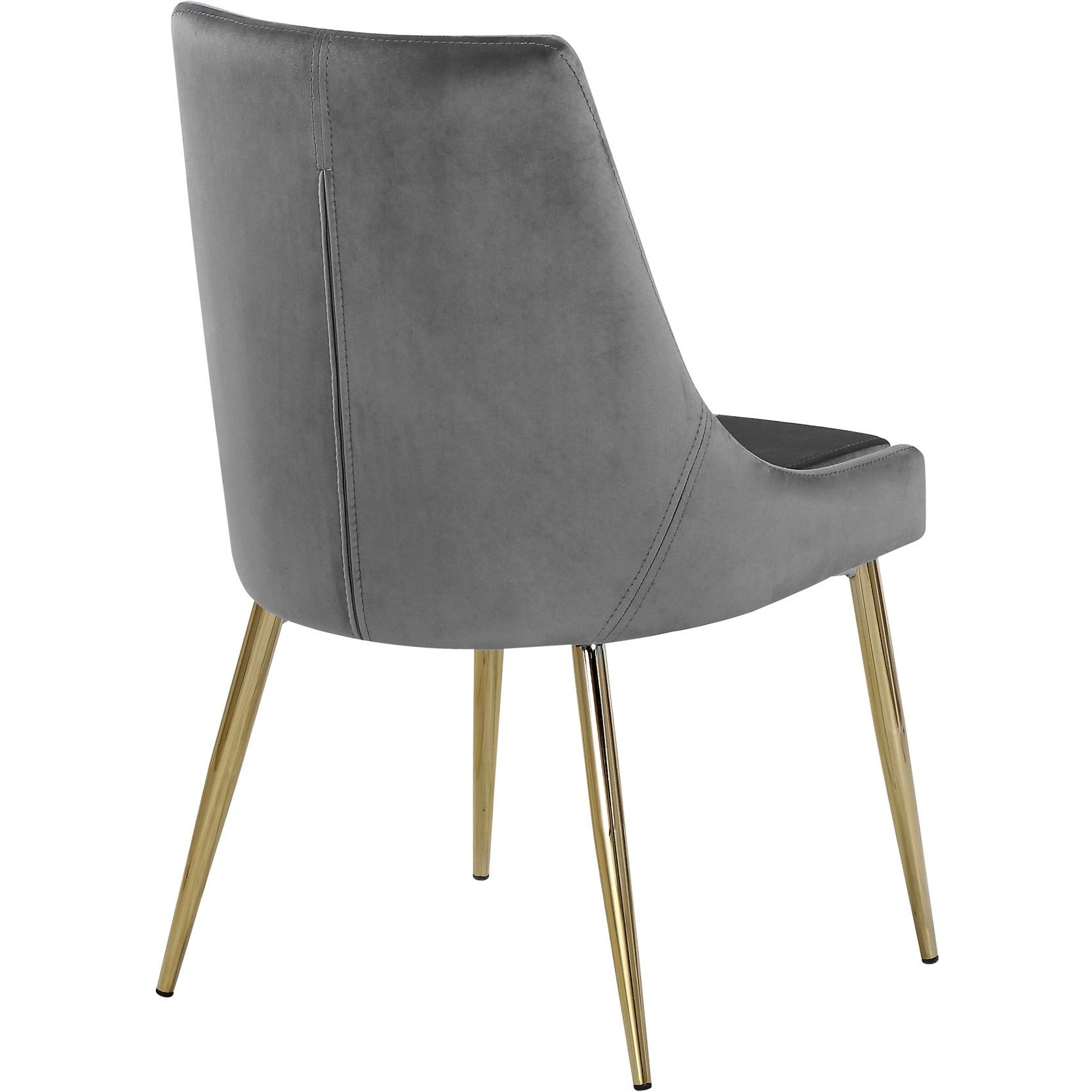 Meridian Furniture Karina Grey Velvet Dining Chair-Minimal & Modern