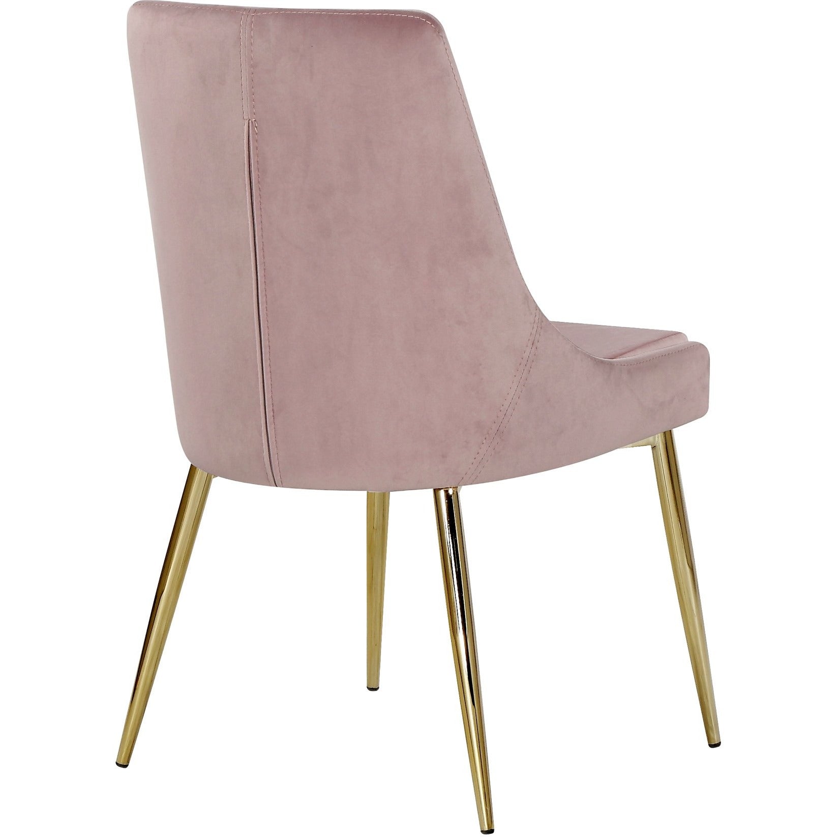 Meridian Furniture Karina Pink Velvet Dining Chair-Minimal & Modern