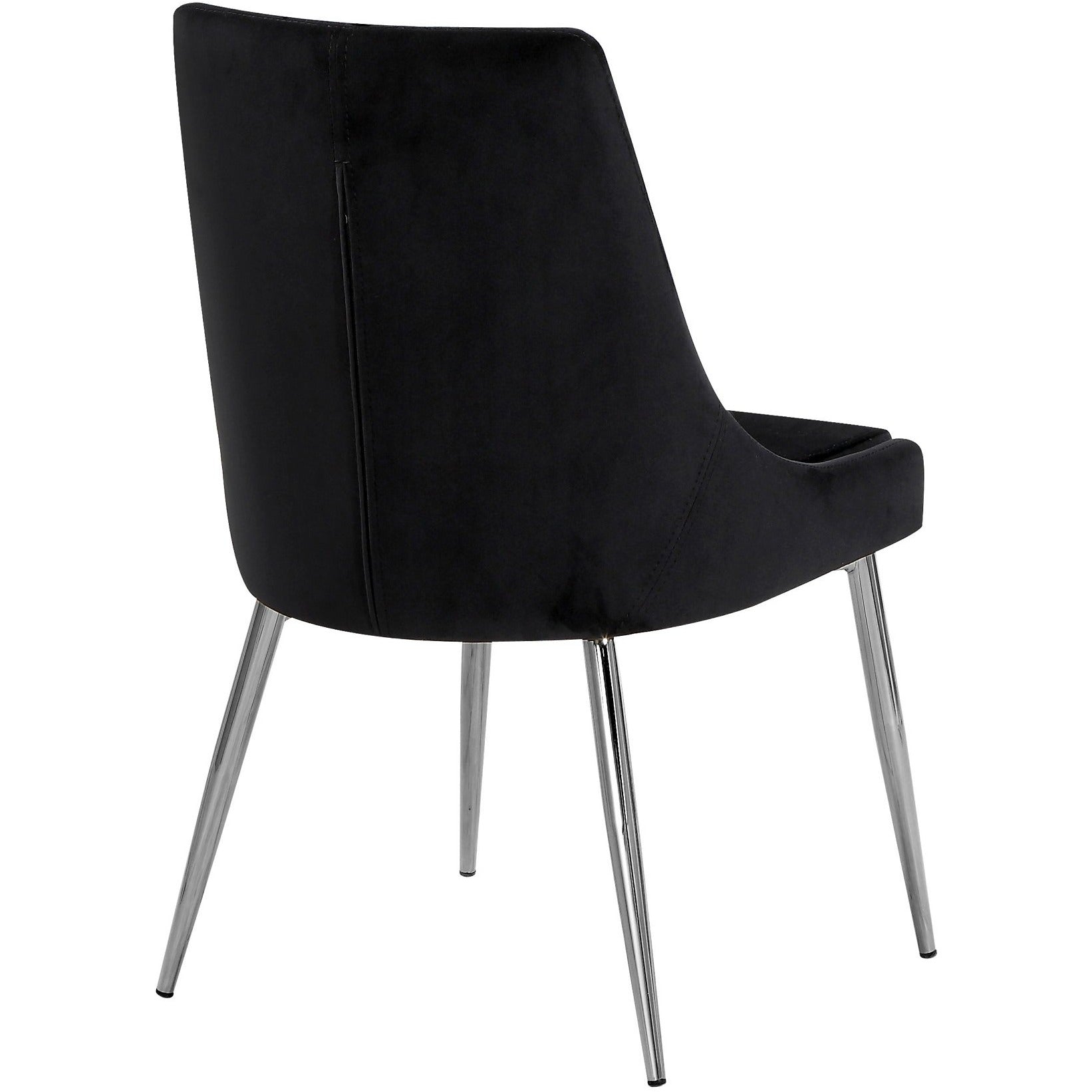 Meridian Furniture Karina Black Velvet Dining Chair-Minimal & Modern