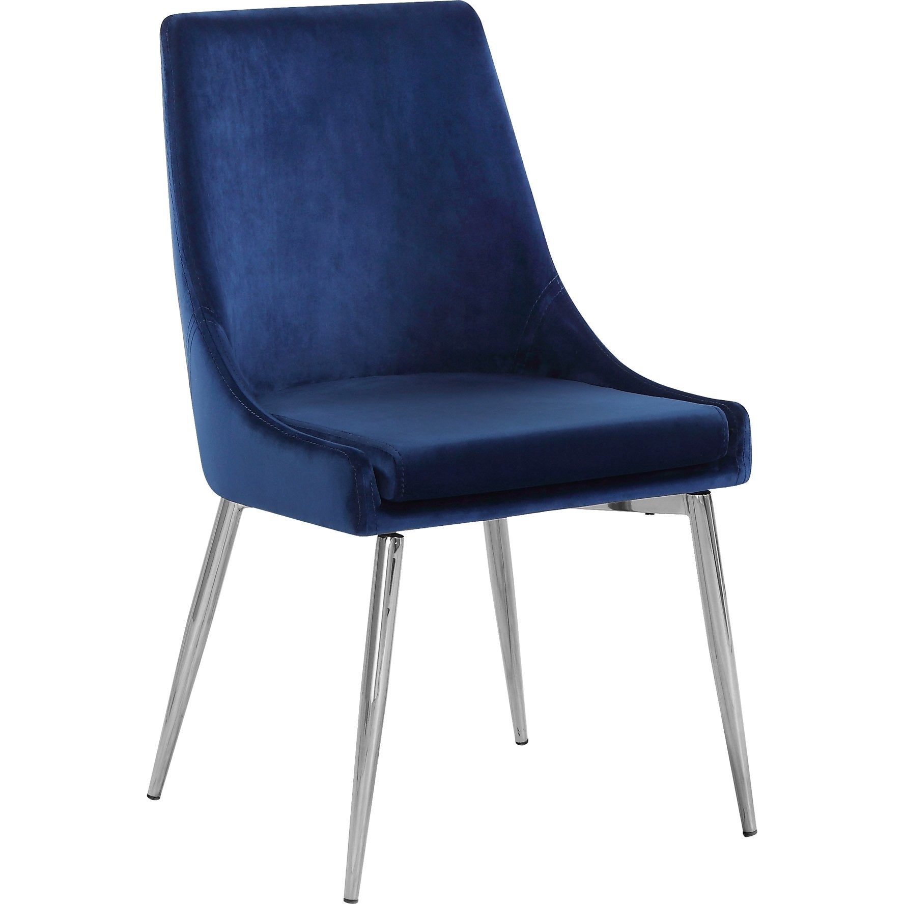 Meridian Furniture Karina Navy Velvet Dining Chair-Minimal & Modern