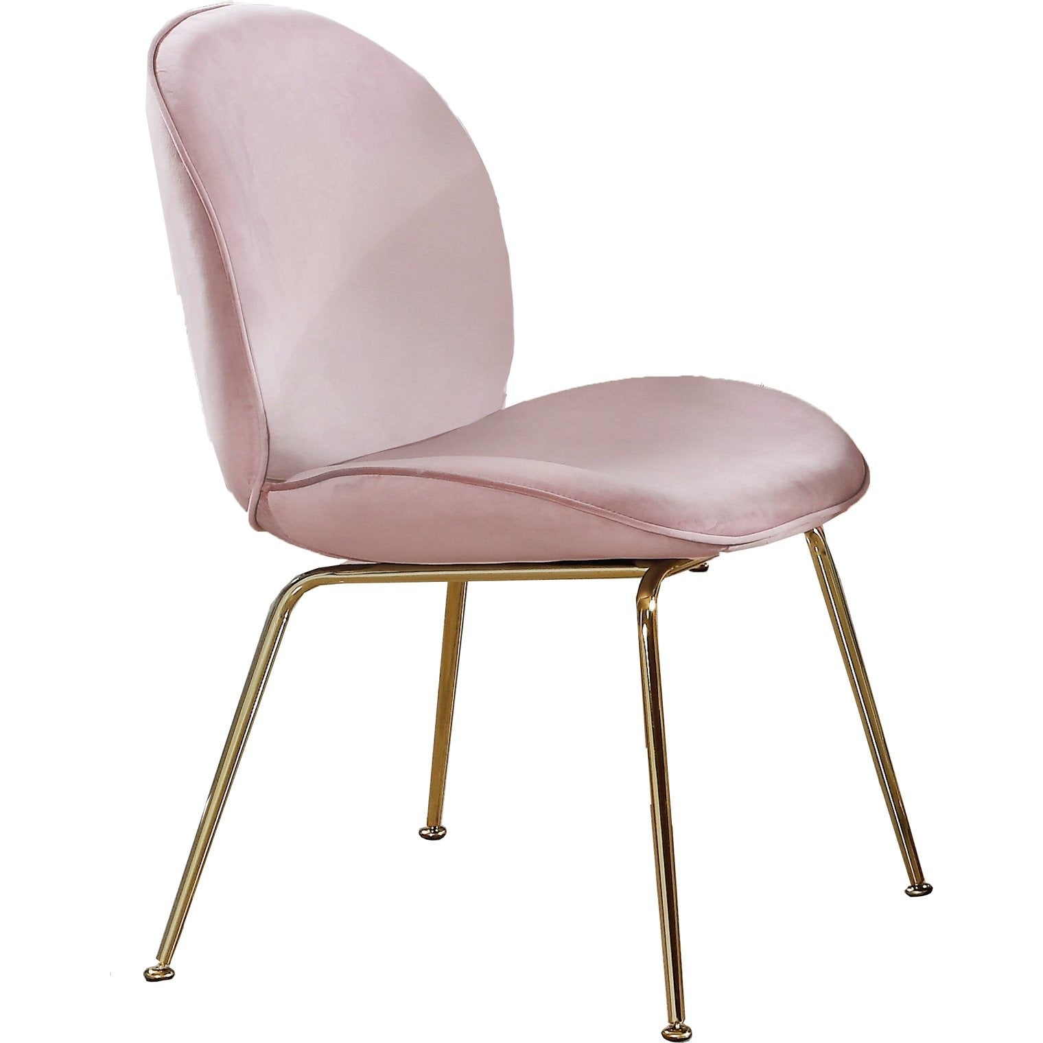 Meridian Furniture Paris Pink Velvet Dining Chair-Minimal & Modern