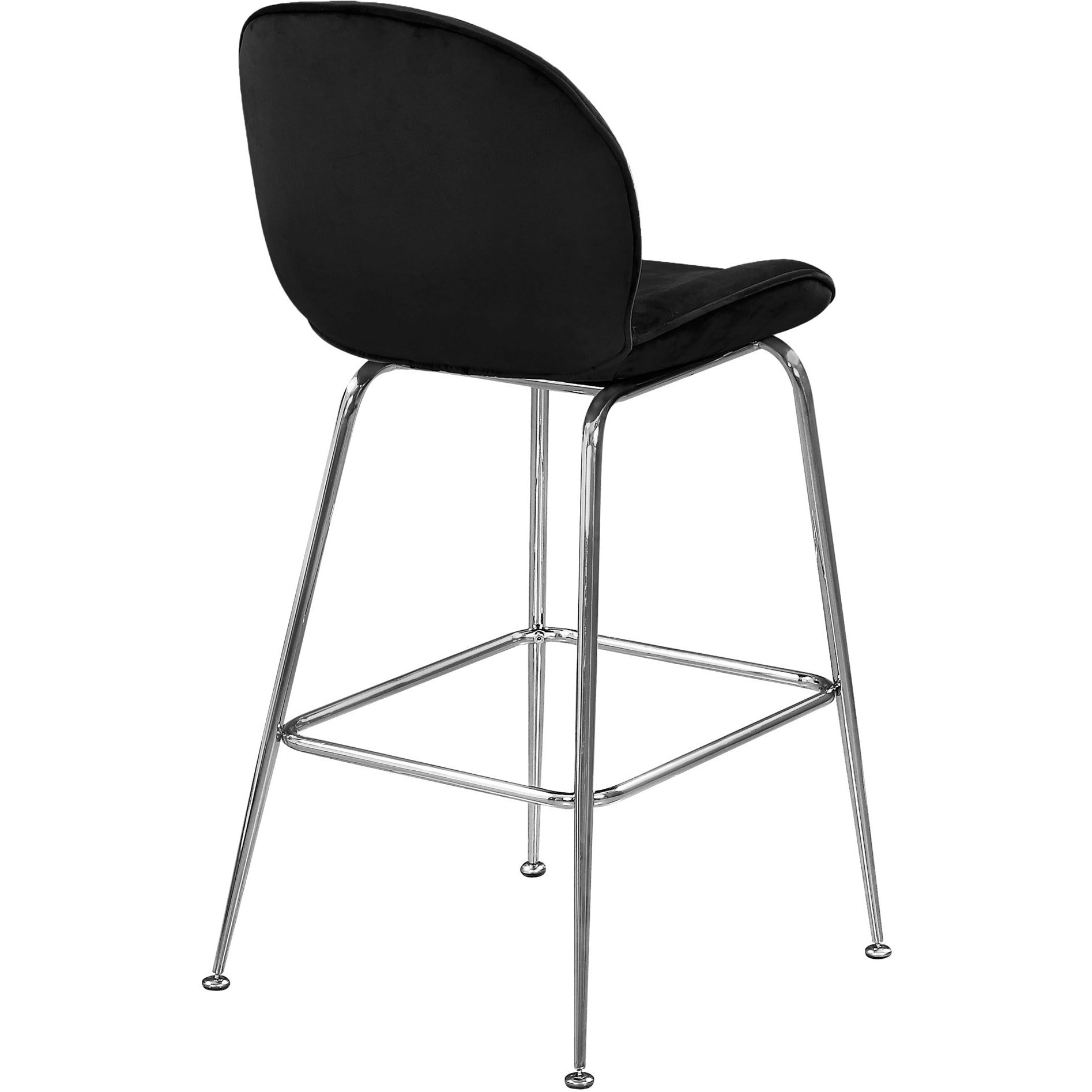 Meridian Furniture Paris Black Velvet Stool-Minimal & Modern