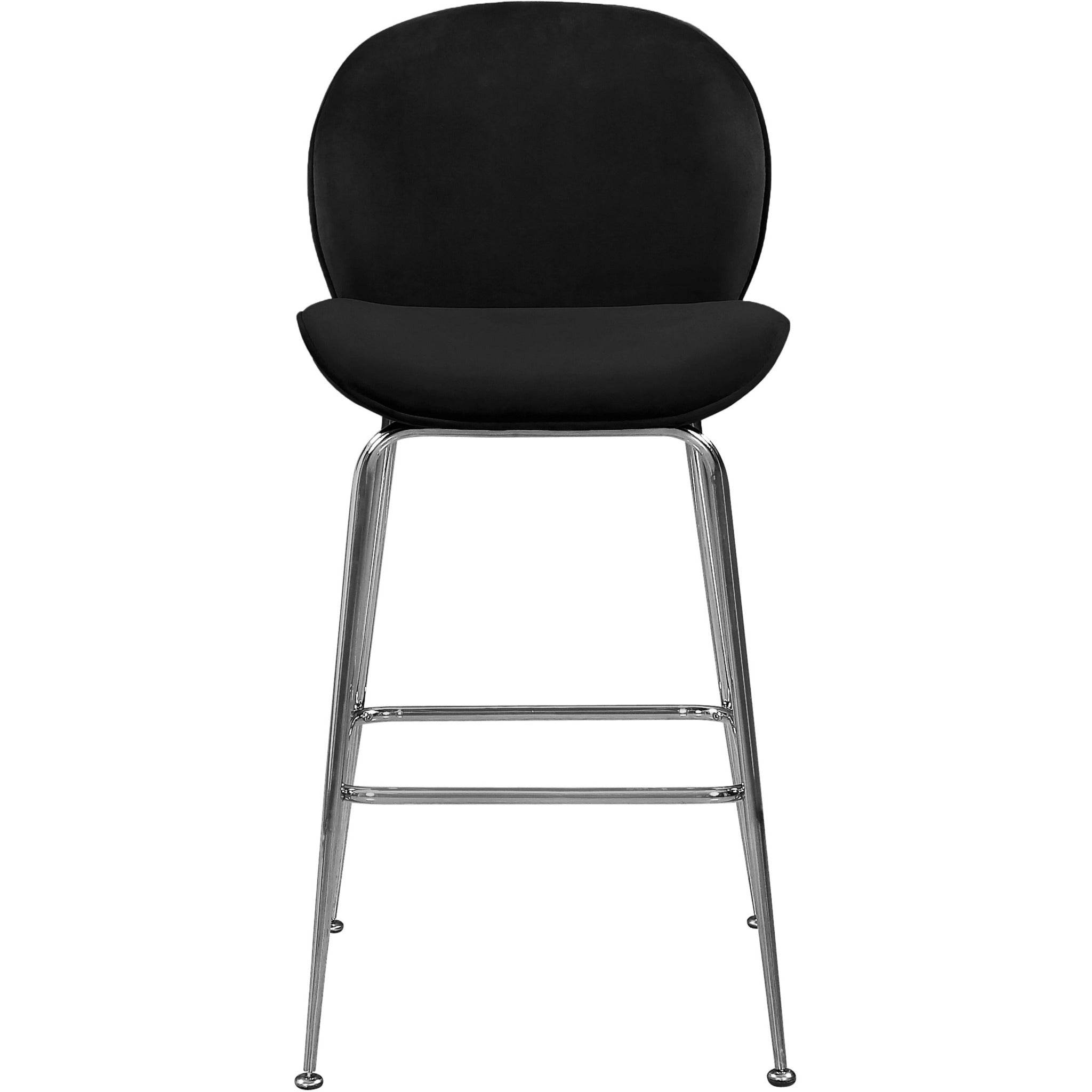 Meridian Furniture Paris Black Velvet Stool-Minimal & Modern