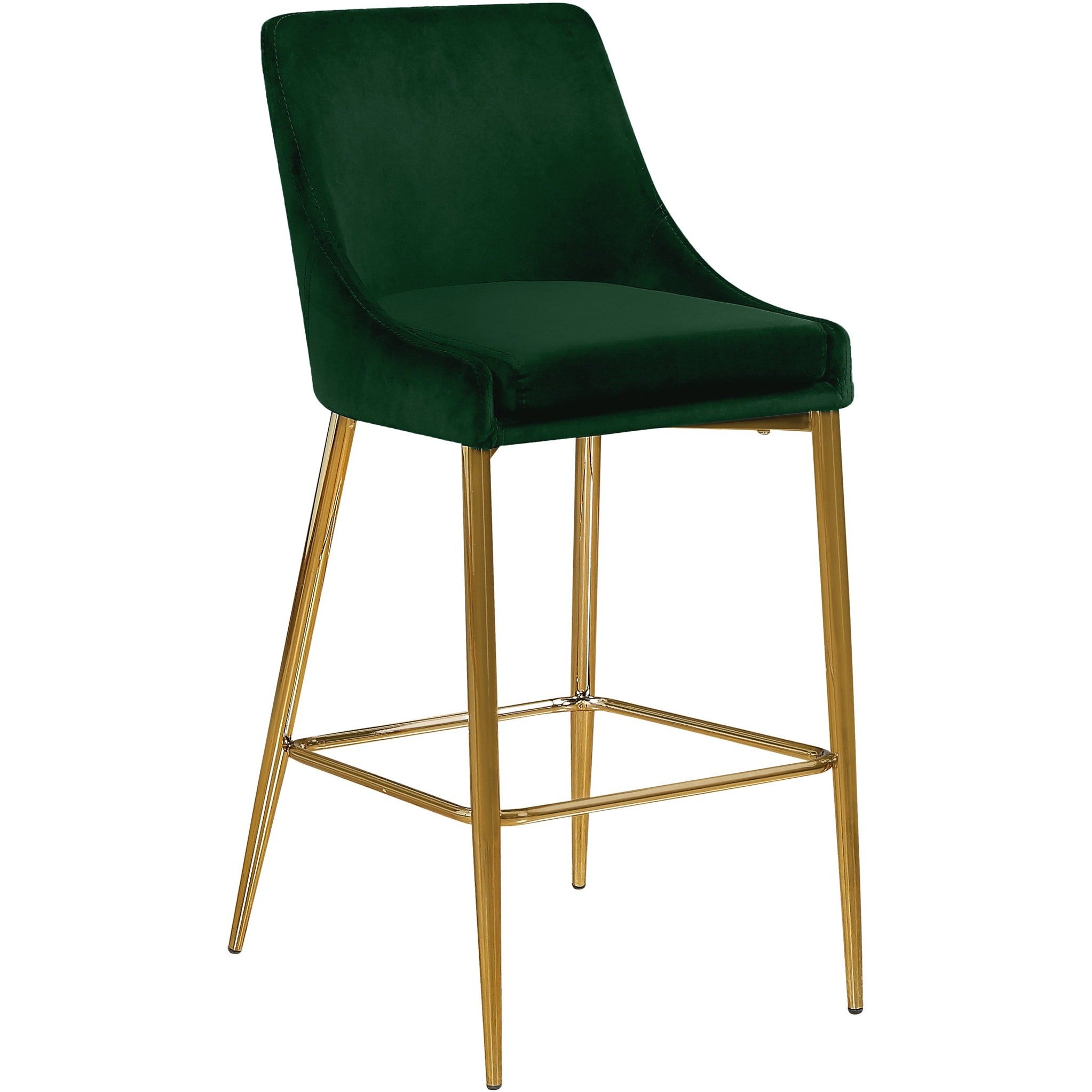 Meridian Furniture Karina Green Velvet Stool-Minimal & Modern